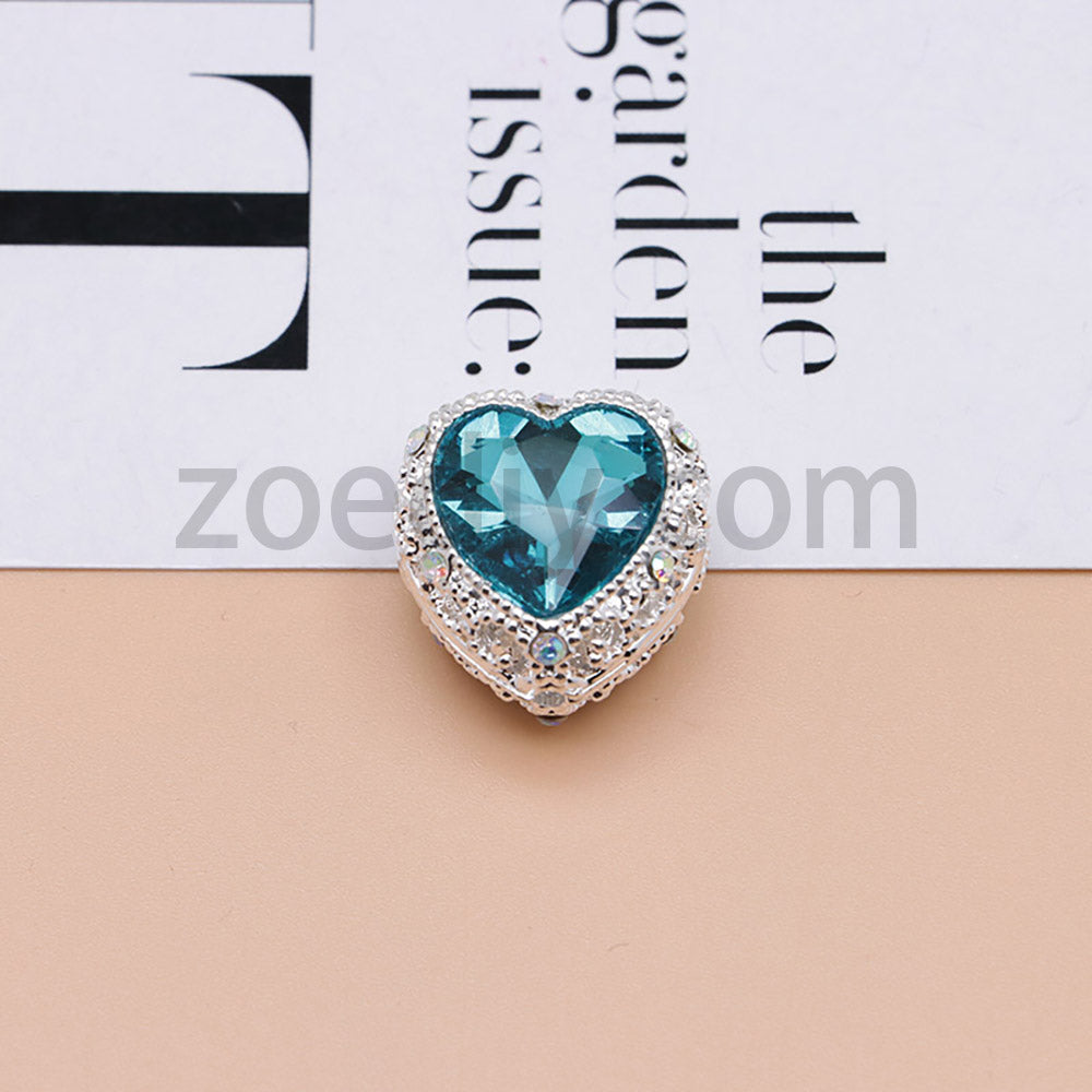 FS4845-Hollowed Heart Diamond Beads Fit For Beadable Pens