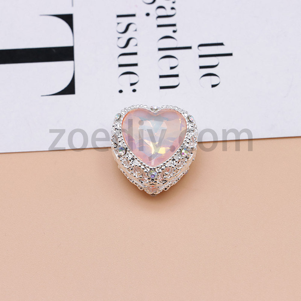 FS4845-Hollowed Heart Diamond Beads Fit For Beadable Pens