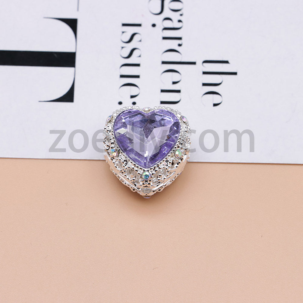 FS4845-Hollowed Heart Diamond Beads Fit For Beadable Pens
