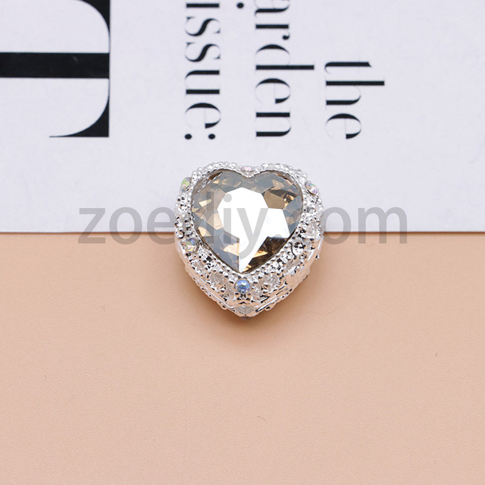 FS4845-Hollowed Heart Diamond Beads Fit For Beadable Pens