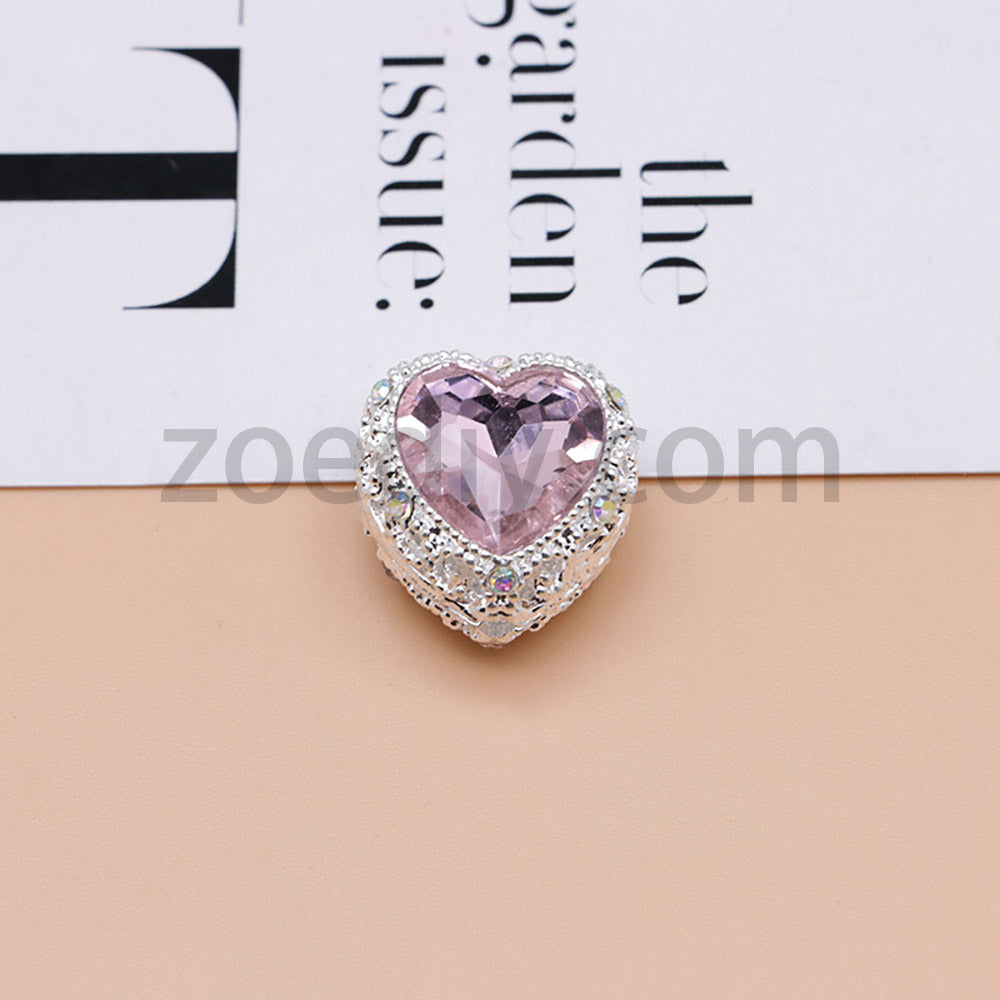 FS4845-Hollowed Heart Diamond Beads Fit For Beadable Pens