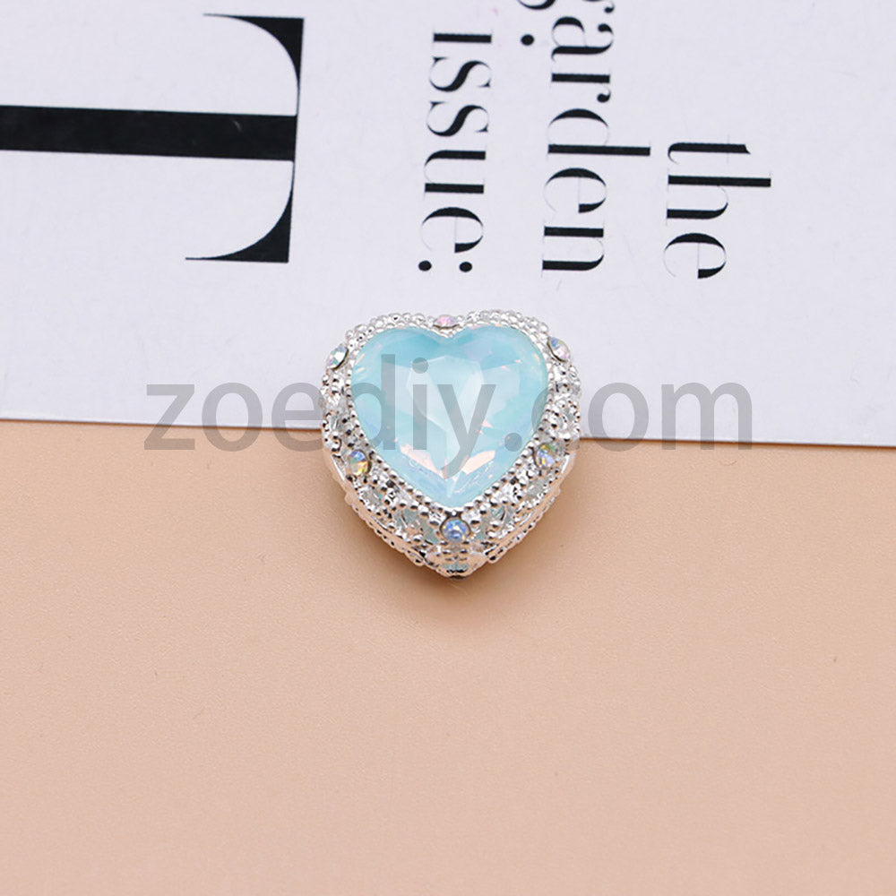 FS4845-Hollowed Heart Diamond Beads Fit For Beadable Pens