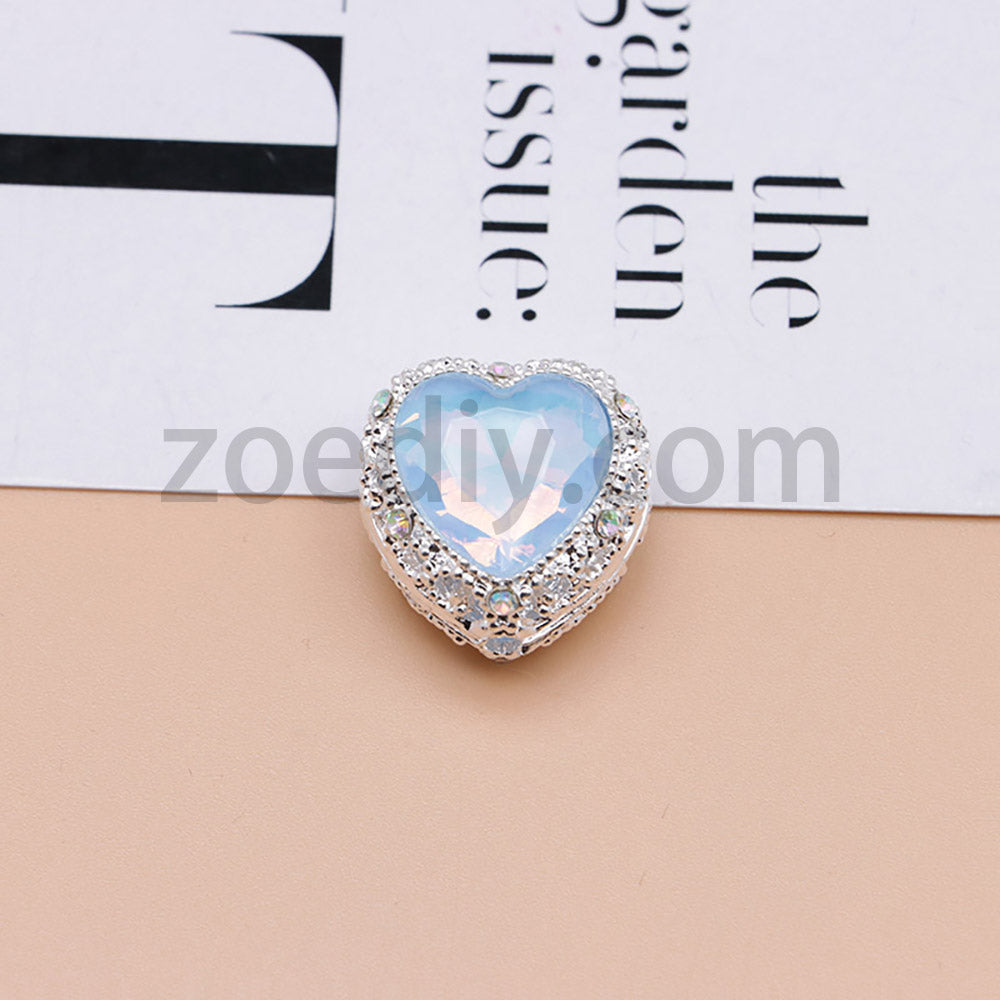 FS4845-Hollowed Heart Diamond Beads Fit For Beadable Pens