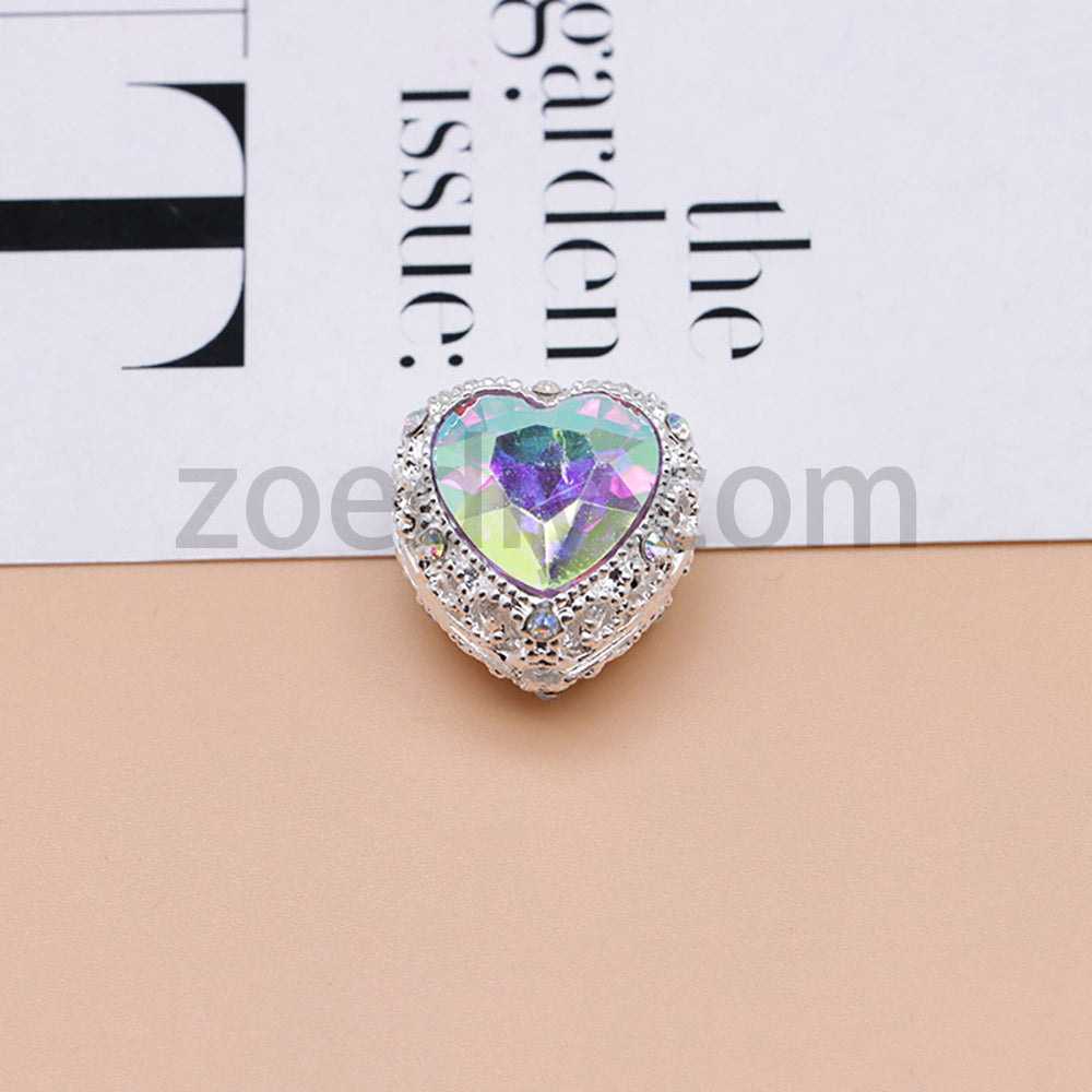 FS4845-Hollowed Heart Diamond Beads Fit For Beadable Pens