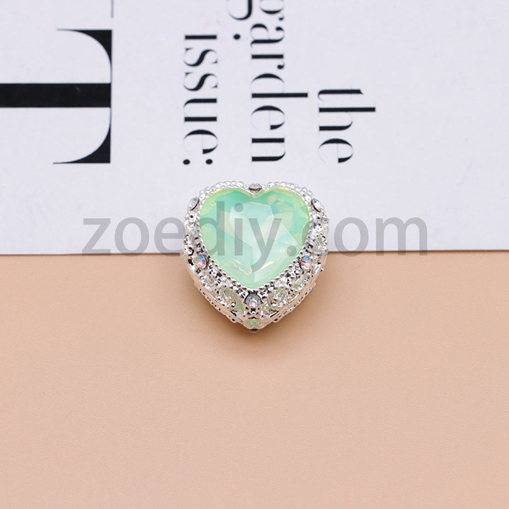 FS4845-Hollowed Heart Diamond Beads Fit For Beadable Pens