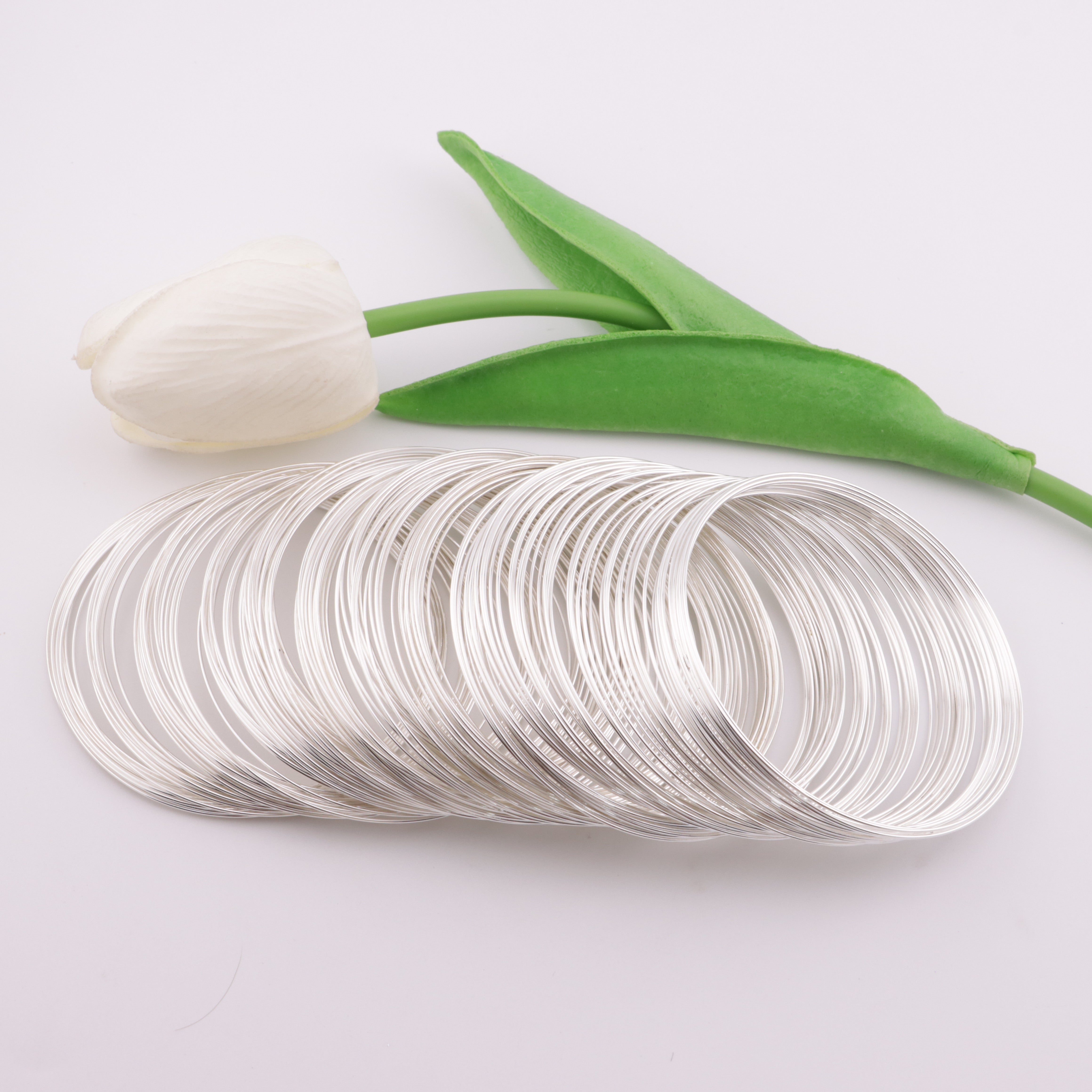 FS6105- 6cm Memory Steel Ring (Uncut, About 125 Rings Per 100g)