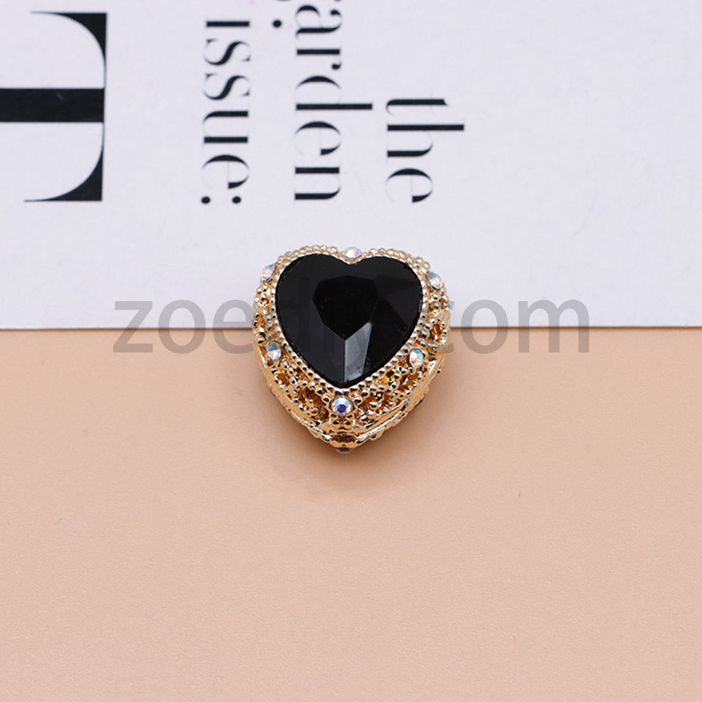 FS4845-Hollowed Heart Diamond Beads Fit For Beadable Pens