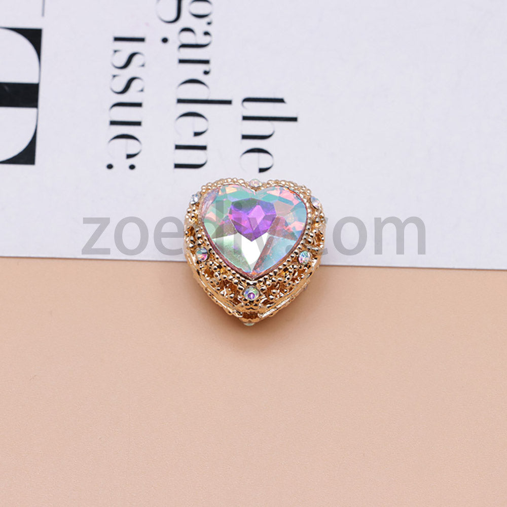 FS4845-Hollowed Heart Diamond Beads Fit For Beadable Pens