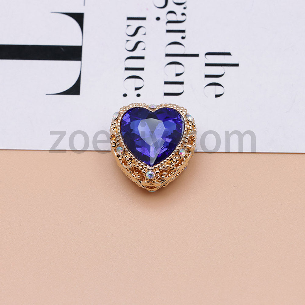 FS4845-Hollowed Heart Diamond Beads Fit For Beadable Pens