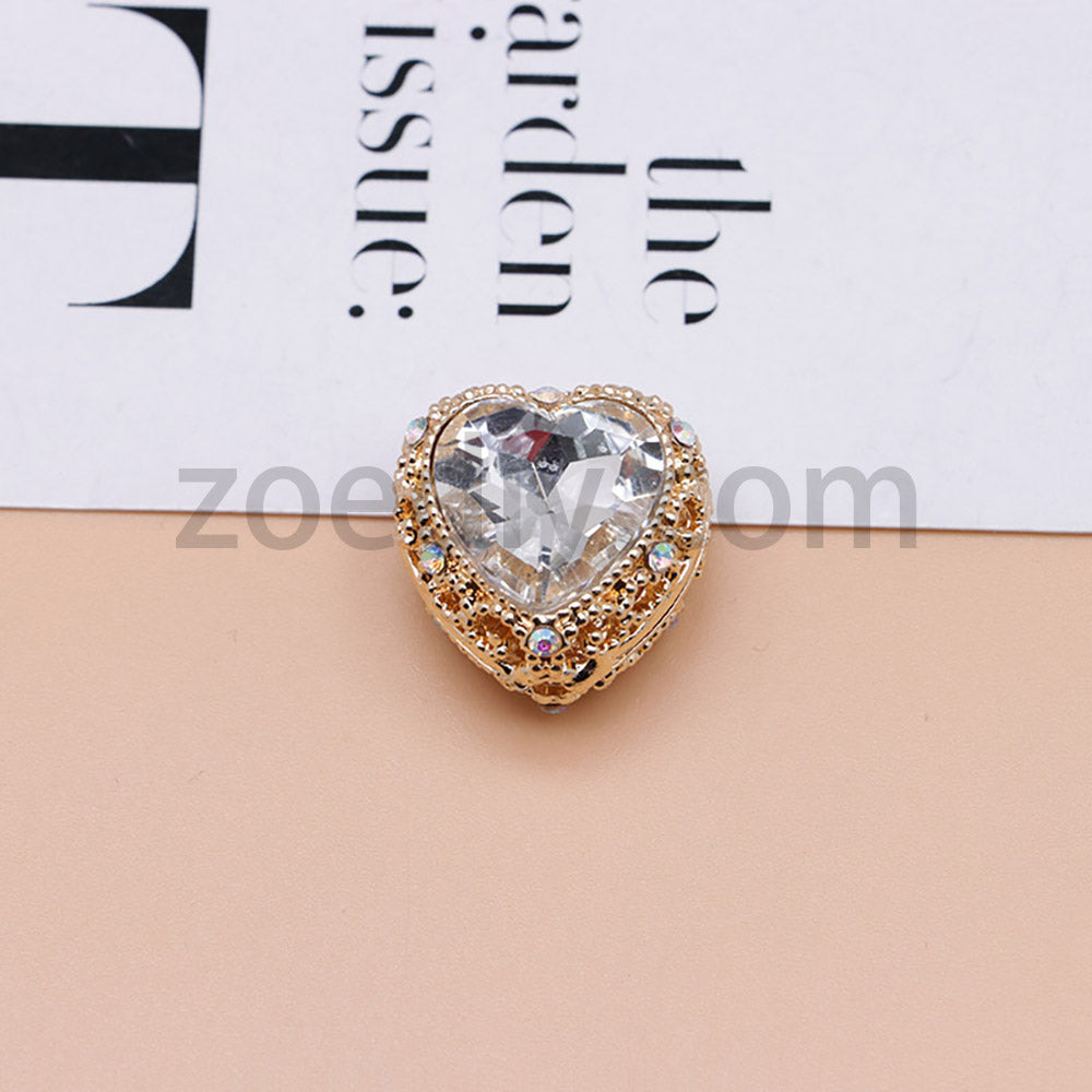 FS4845-Hollowed Heart Diamond Beads Fit For Beadable Pens