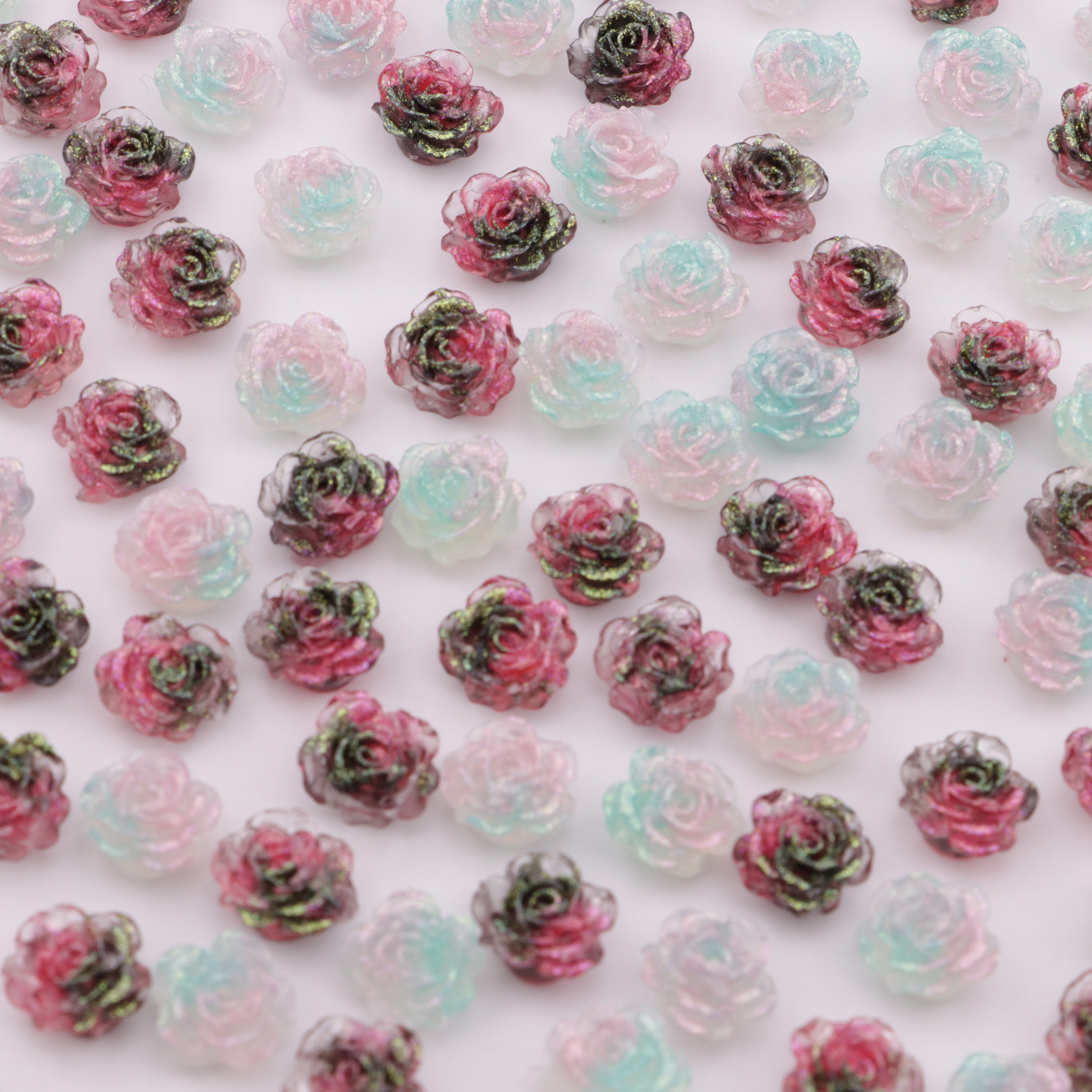 FS6082- 10mm Luminous Soft Flower Charms Luminescent Soft Flower Patches