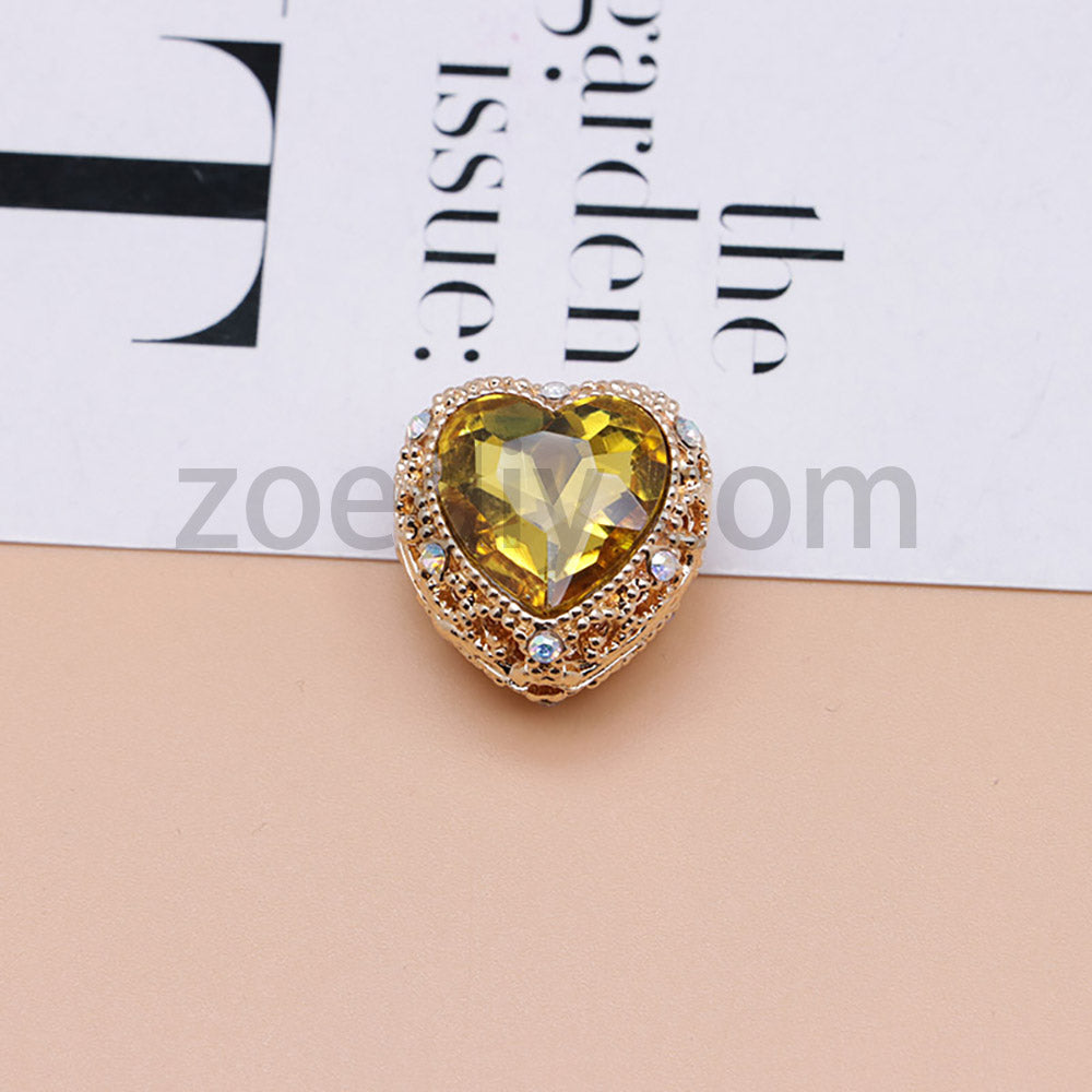 FS4845-Hollowed Heart Diamond Beads Fit For Beadable Pens