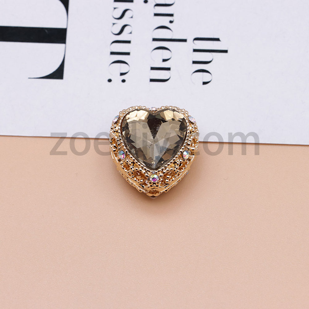 FS4845-Hollowed Heart Diamond Beads Fit For Beadable Pens
