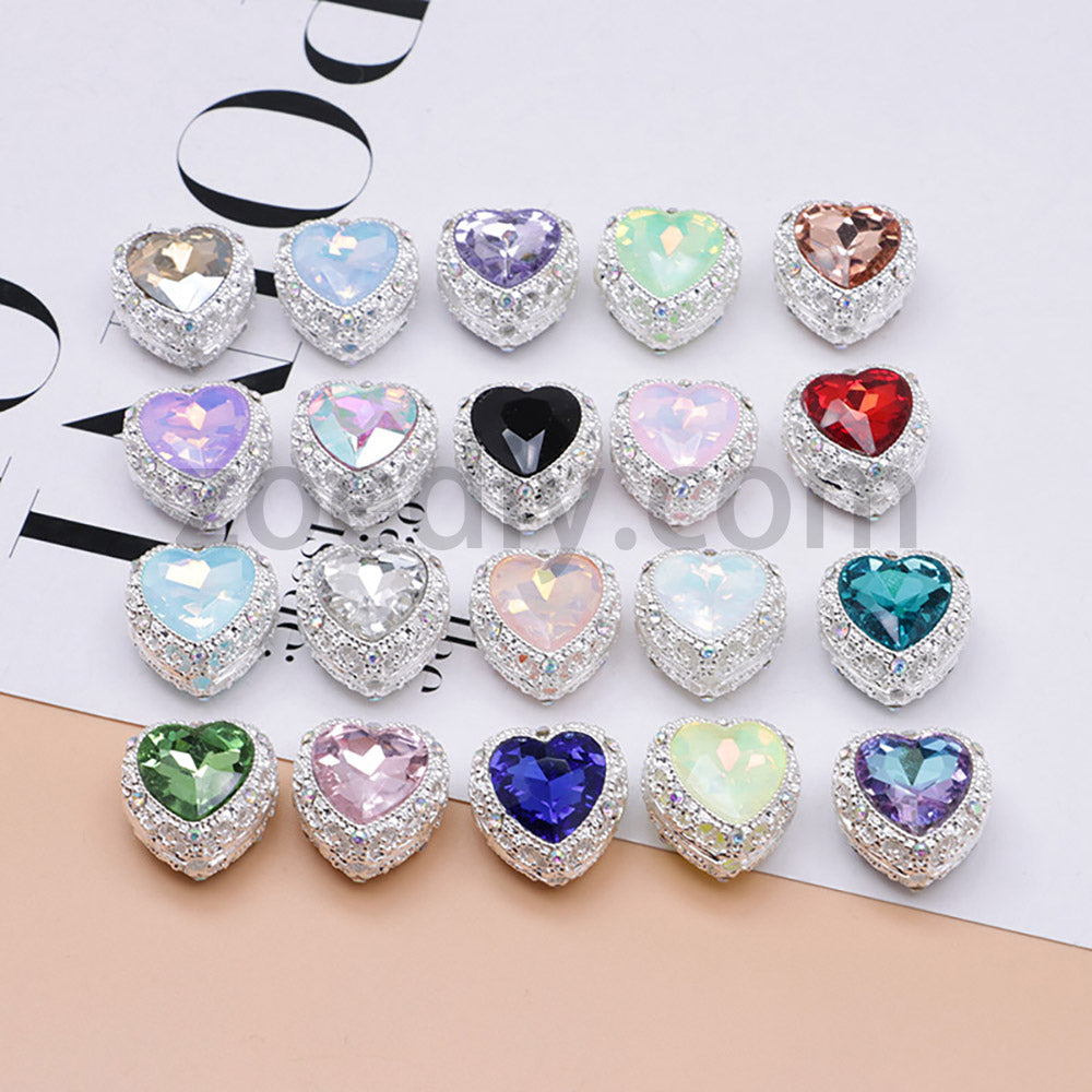 FS4845-Hollowed Heart Diamond Beads Fit For Beadable Pens