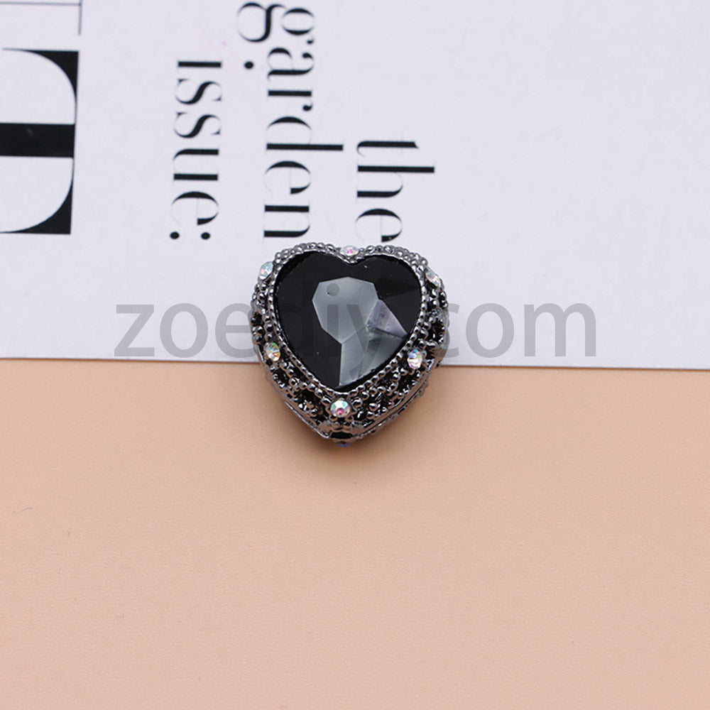FS4845-Hollowed Heart Diamond Beads Fit For Beadable Pens