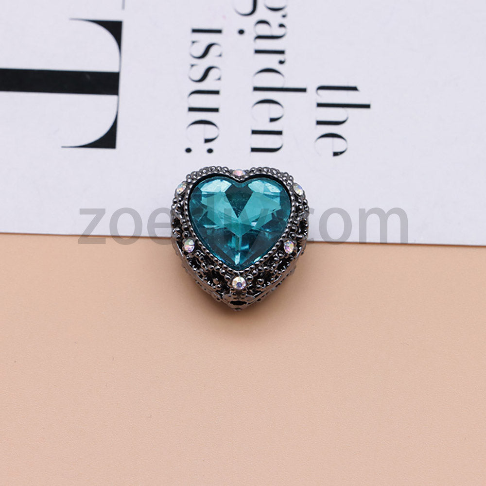 FS4845-Hollowed Heart Diamond Beads Fit For Beadable Pens