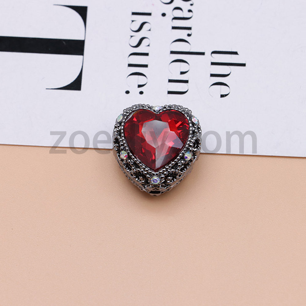 FS4845-Hollowed Heart Diamond Beads Fit For Beadable Pens