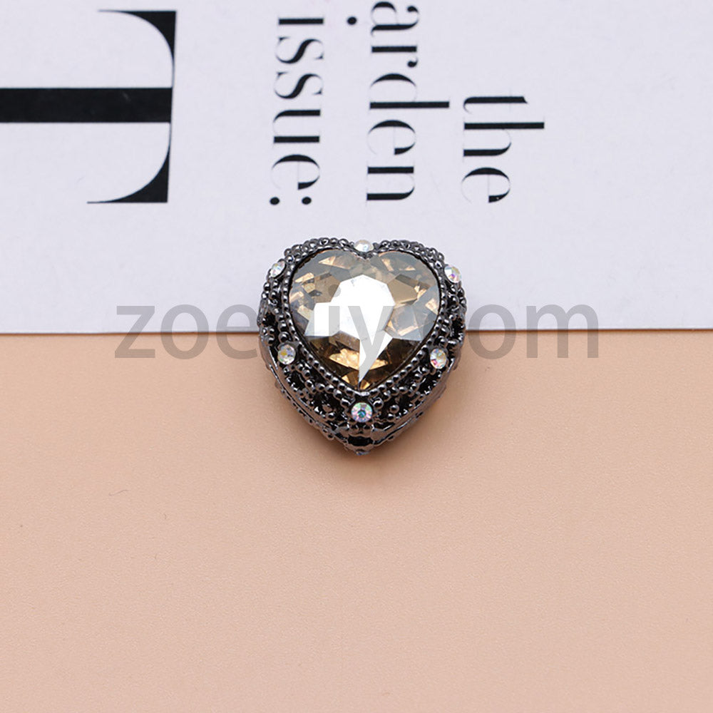 FS4845-Hollowed Heart Diamond Beads Fit For Beadable Pens