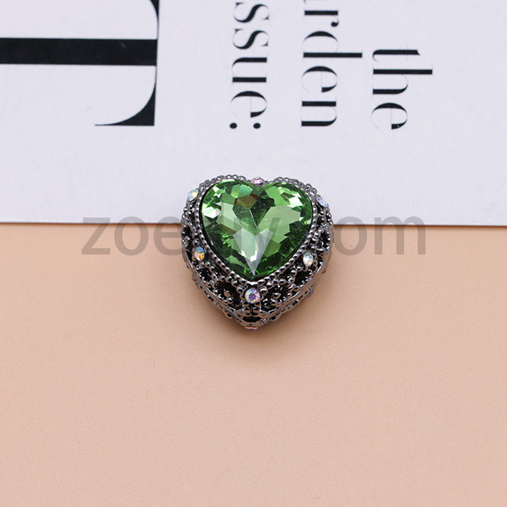 FS4845-Hollowed Heart Diamond Beads Fit For Beadable Pens