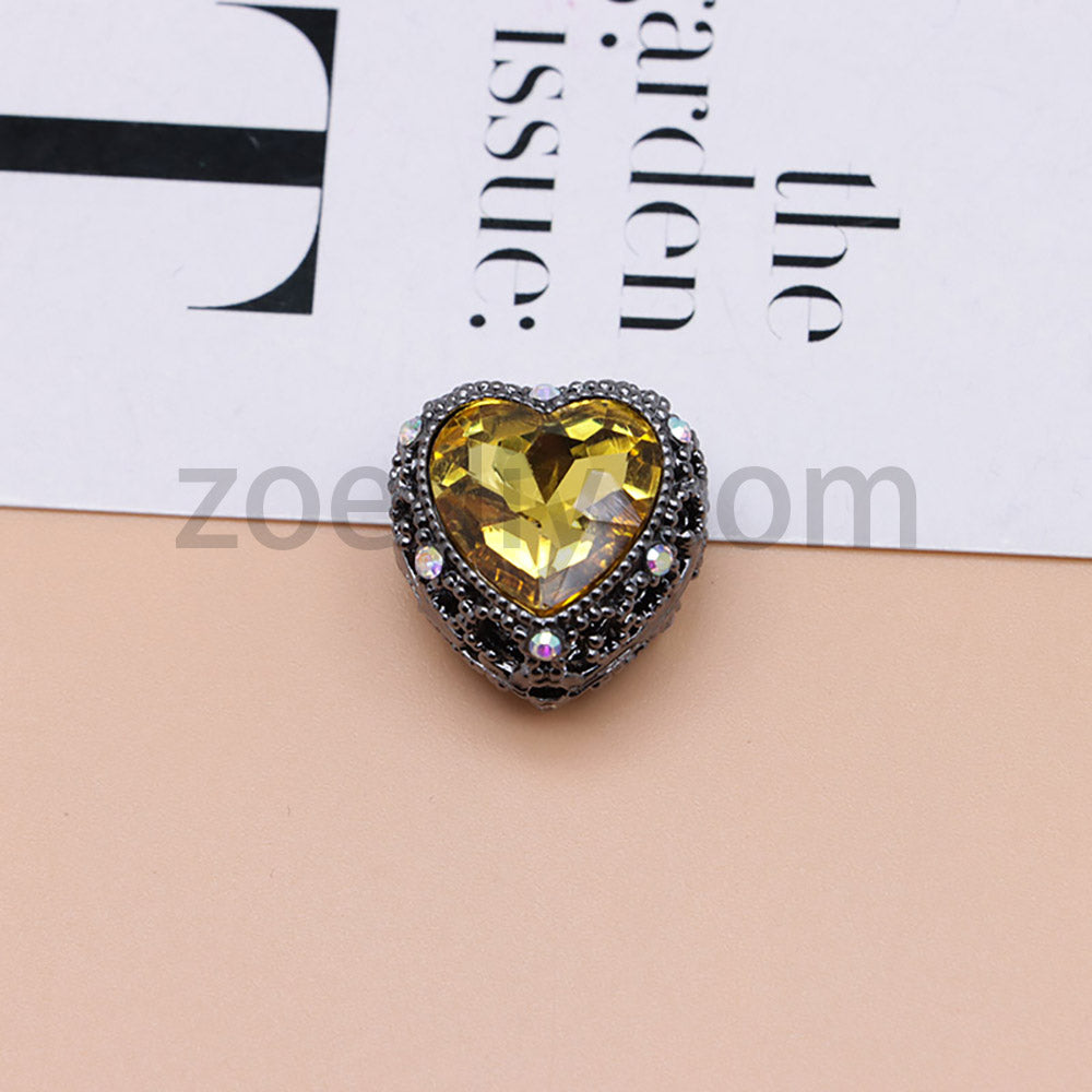 FS4845-Hollowed Heart Diamond Beads Fit For Beadable Pens