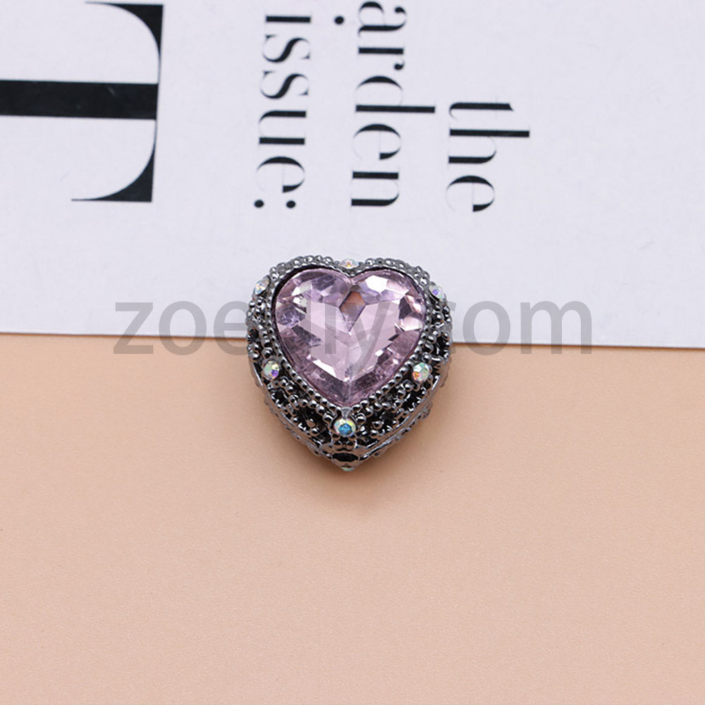 FS4845-Hollowed Heart Diamond Beads Fit For Beadable Pens