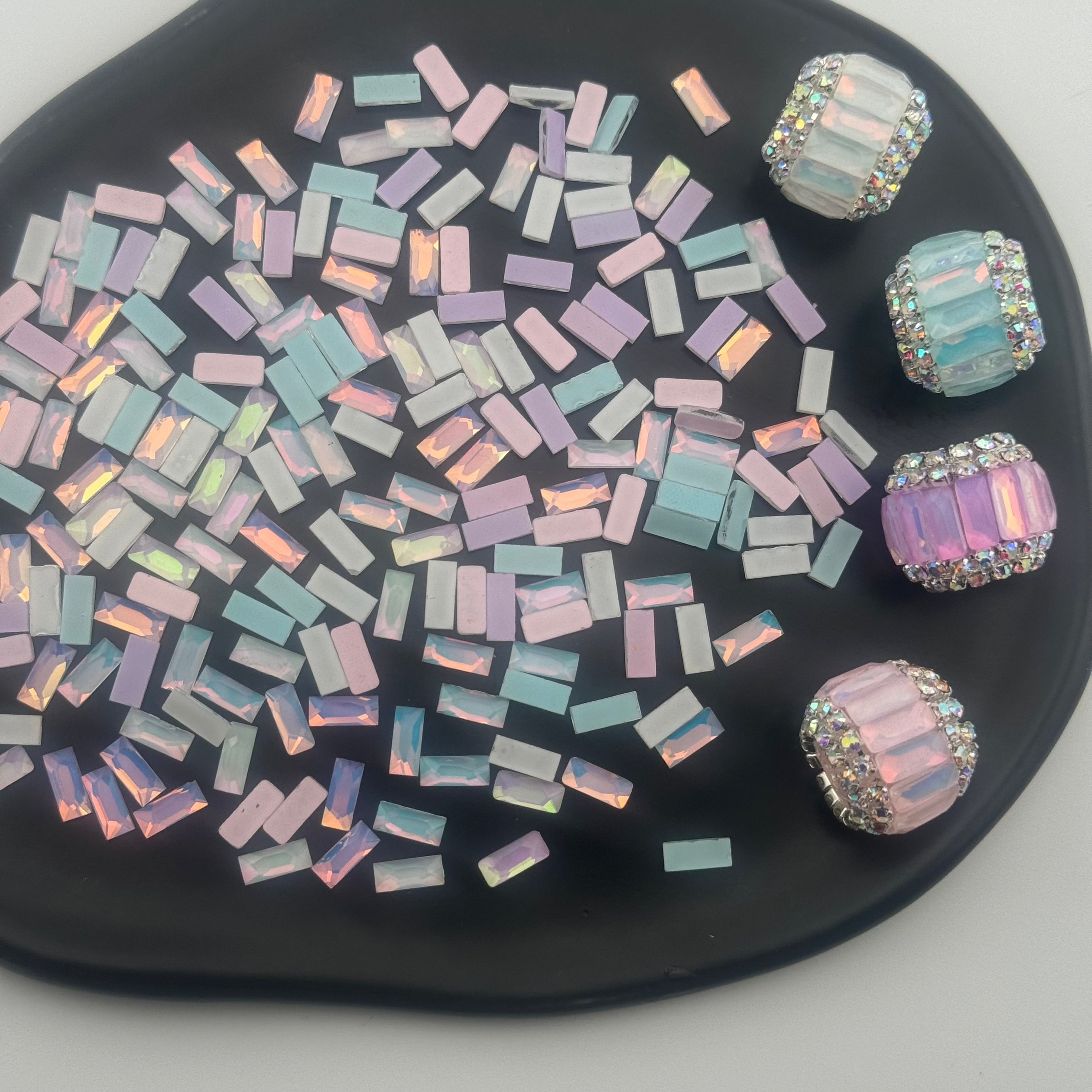 FS0014- 3*7mm Mocha Diamond Nail Charms For Making Fancy Bead Or Fancy Pen Zoe's DIY Shop