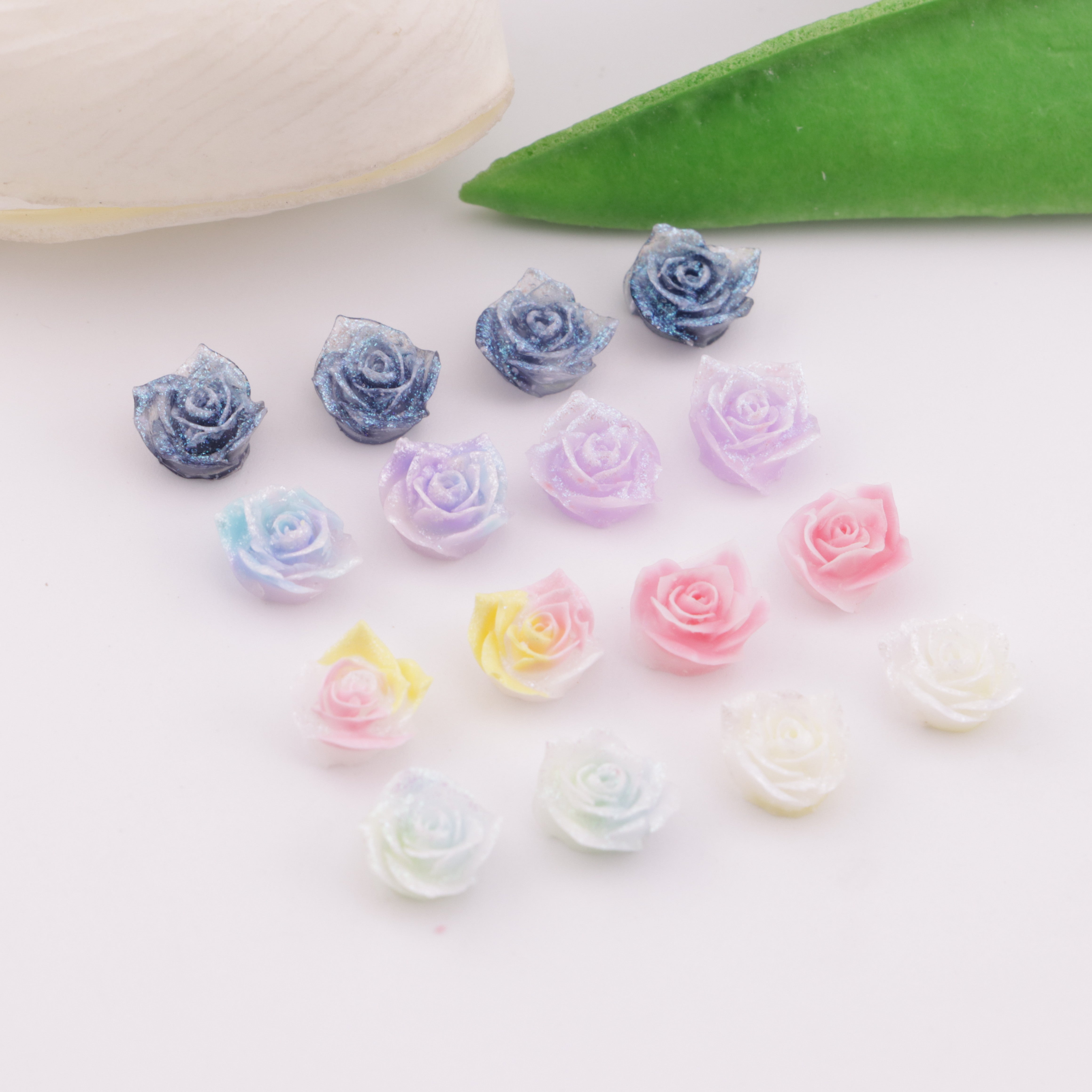 FS6140- 9mm Luminous Soft Flower Charms Night - Glow Soft Flower Patches