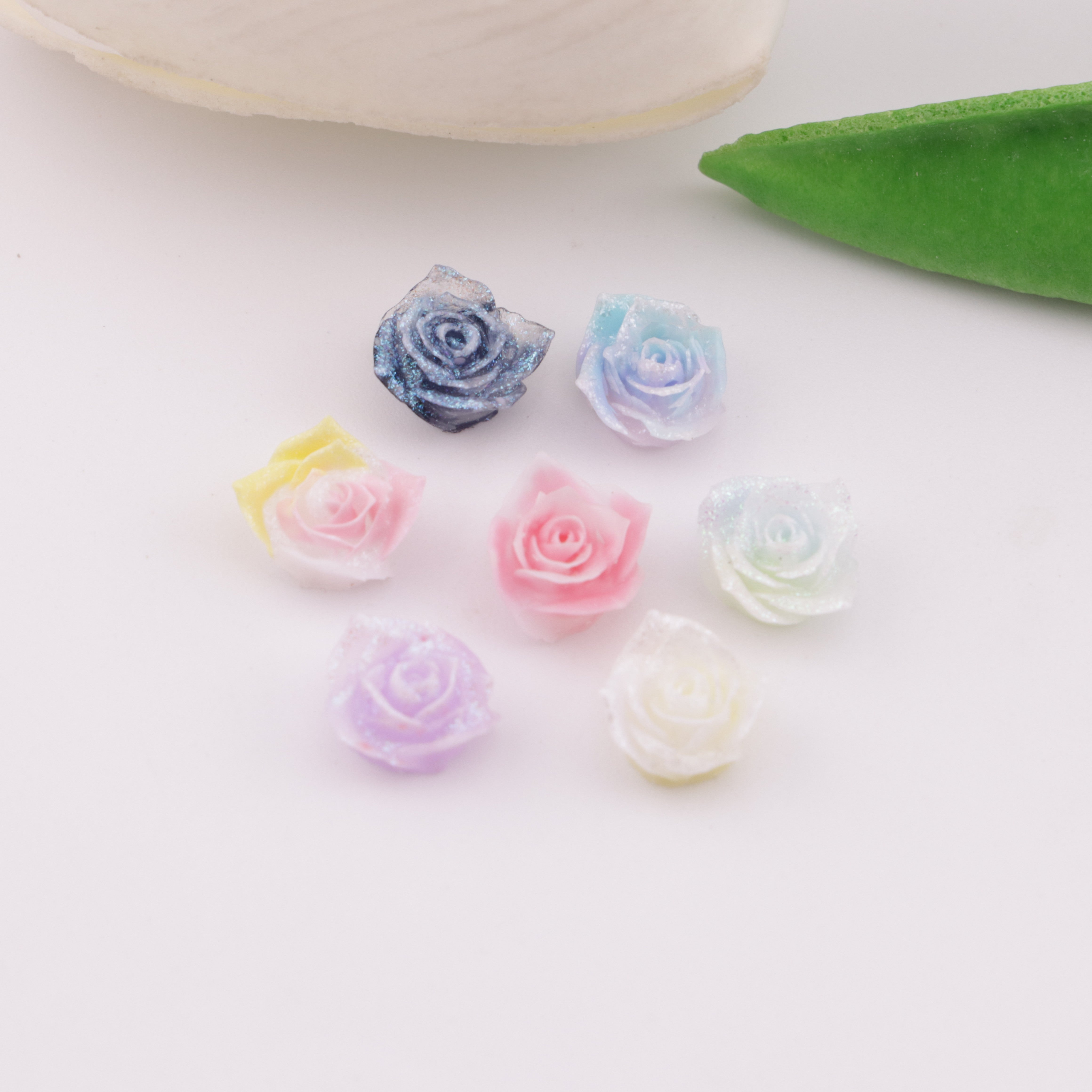 FS6140- 9mm Luminous Soft Flower Charms Night - Glow Soft Flower Patches
