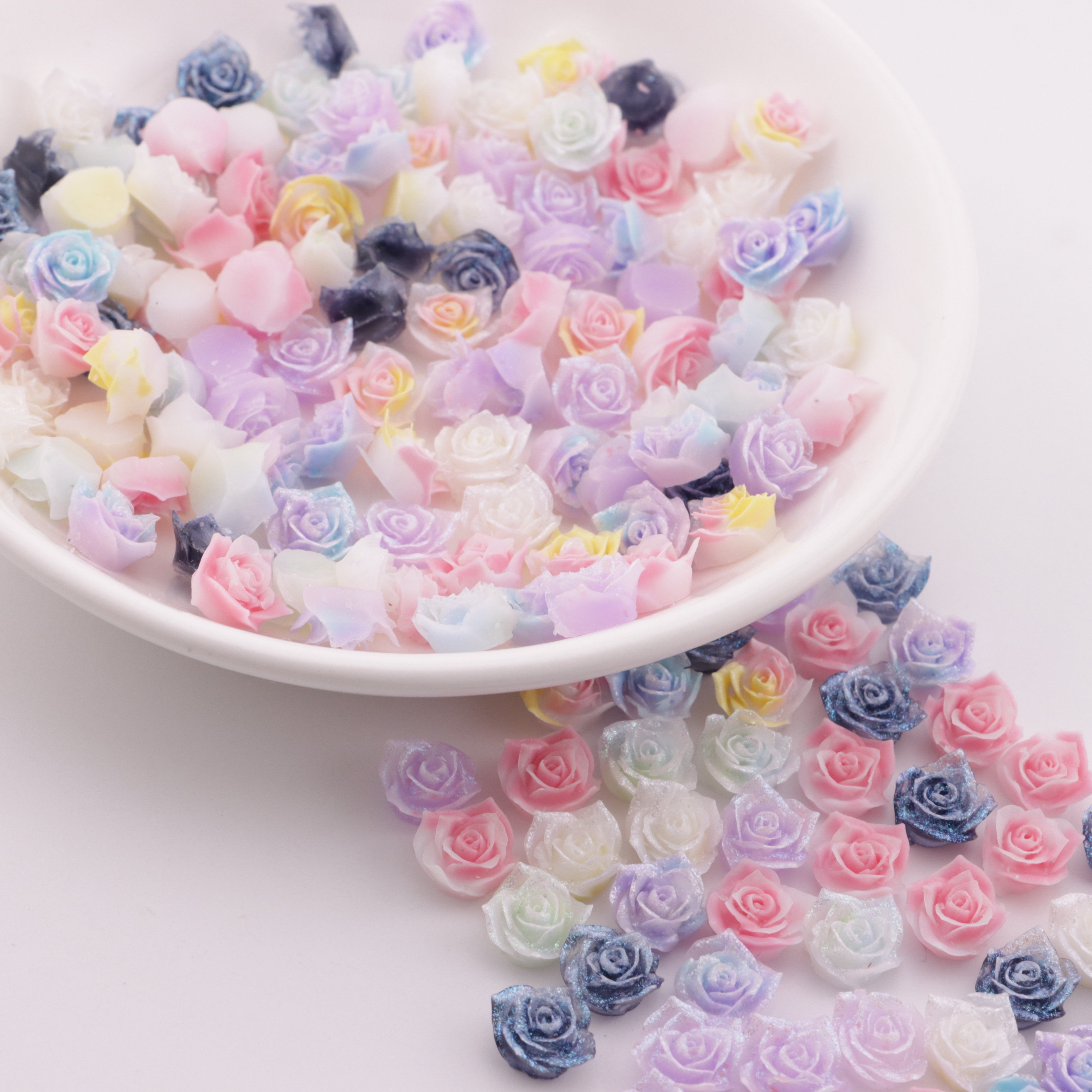 FS6140- 9mm Luminous Soft Flower Charms Night - Glow Soft Flower Patches
