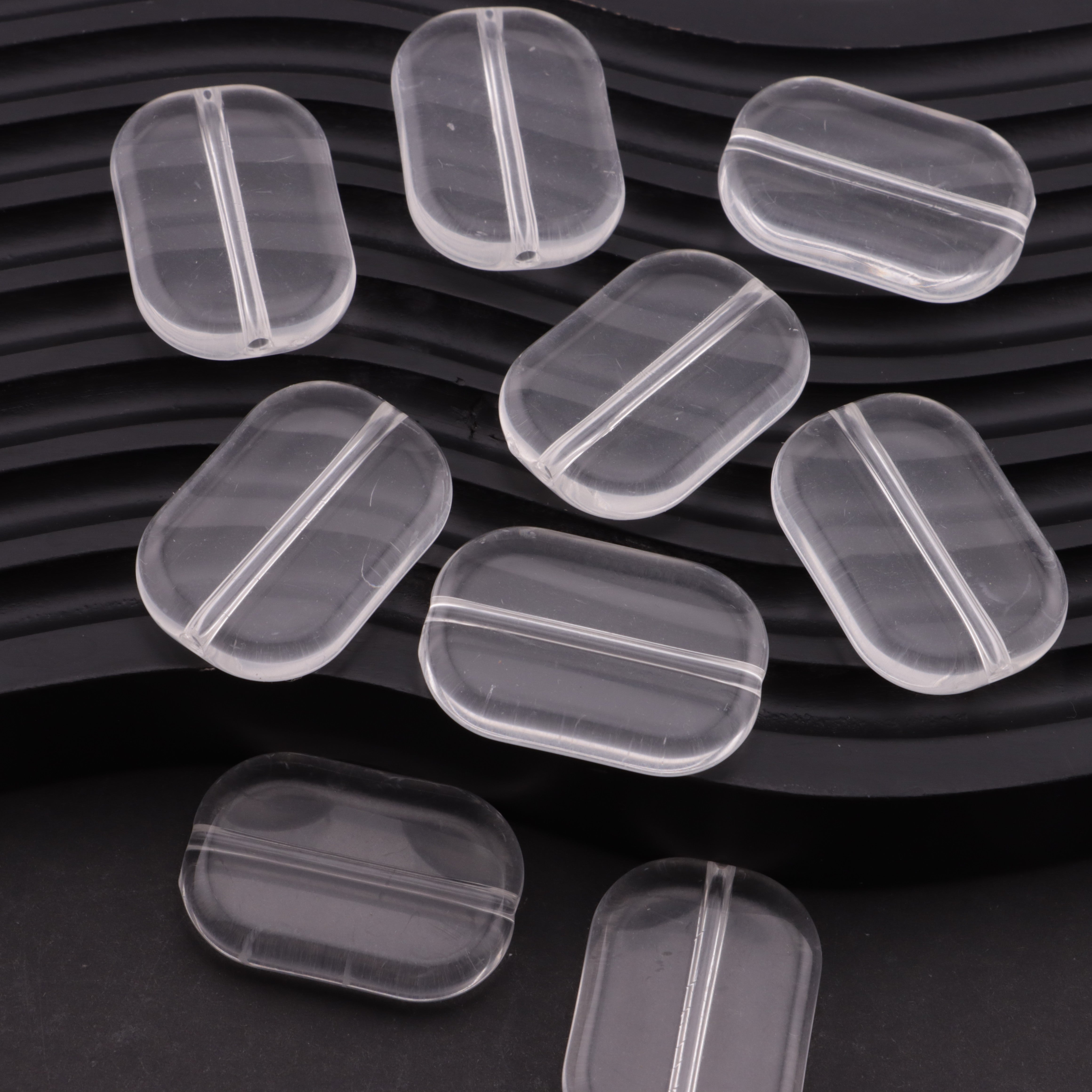 FS6148- 24*35mm Clear Rounded Rectangular Plate Based Beads Transparent Rounded Rectangular Base Beads