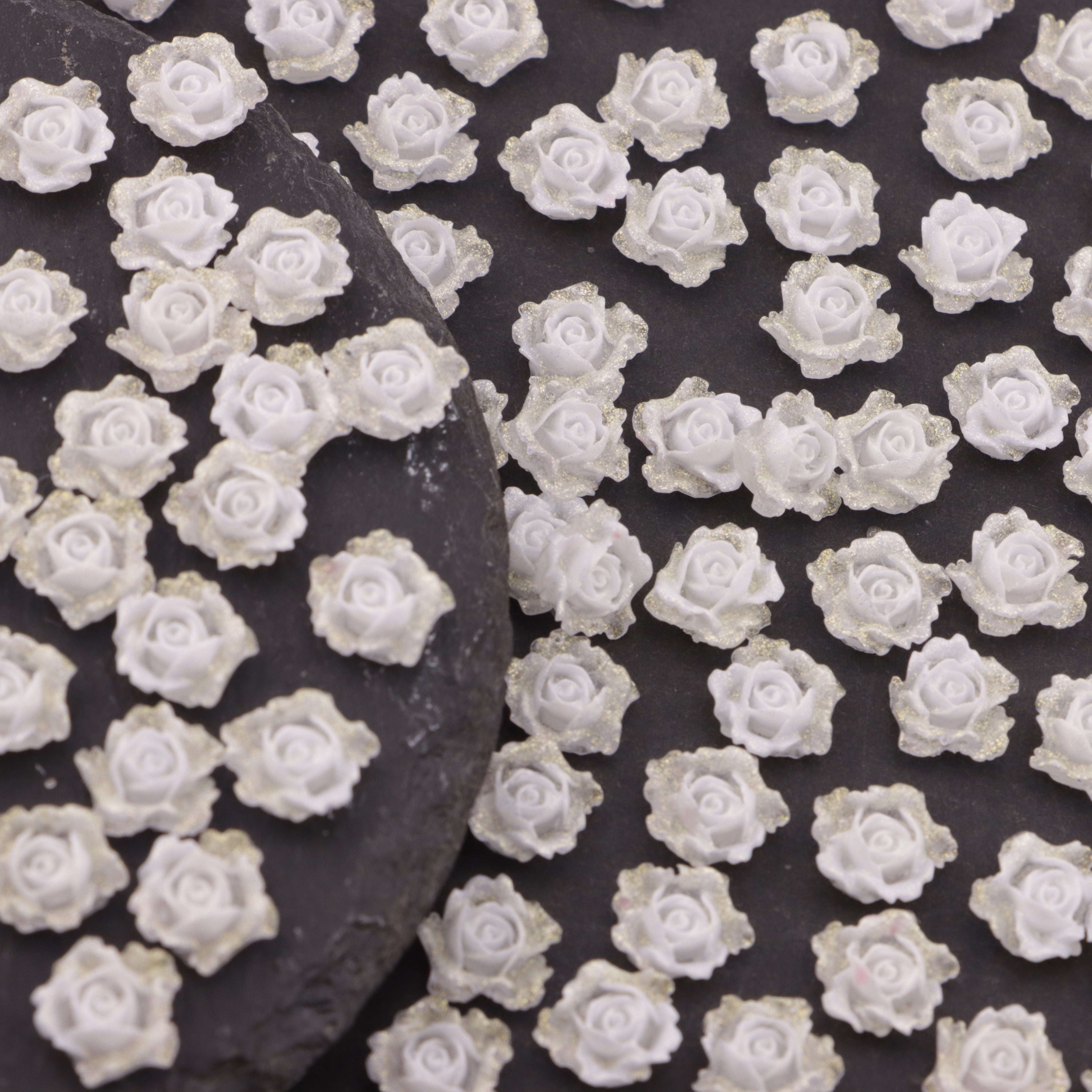 FS6144- 8mm Luminous Soft Flower Charms Night - Glow Soft Flower Patches Zoe's DIY Shop