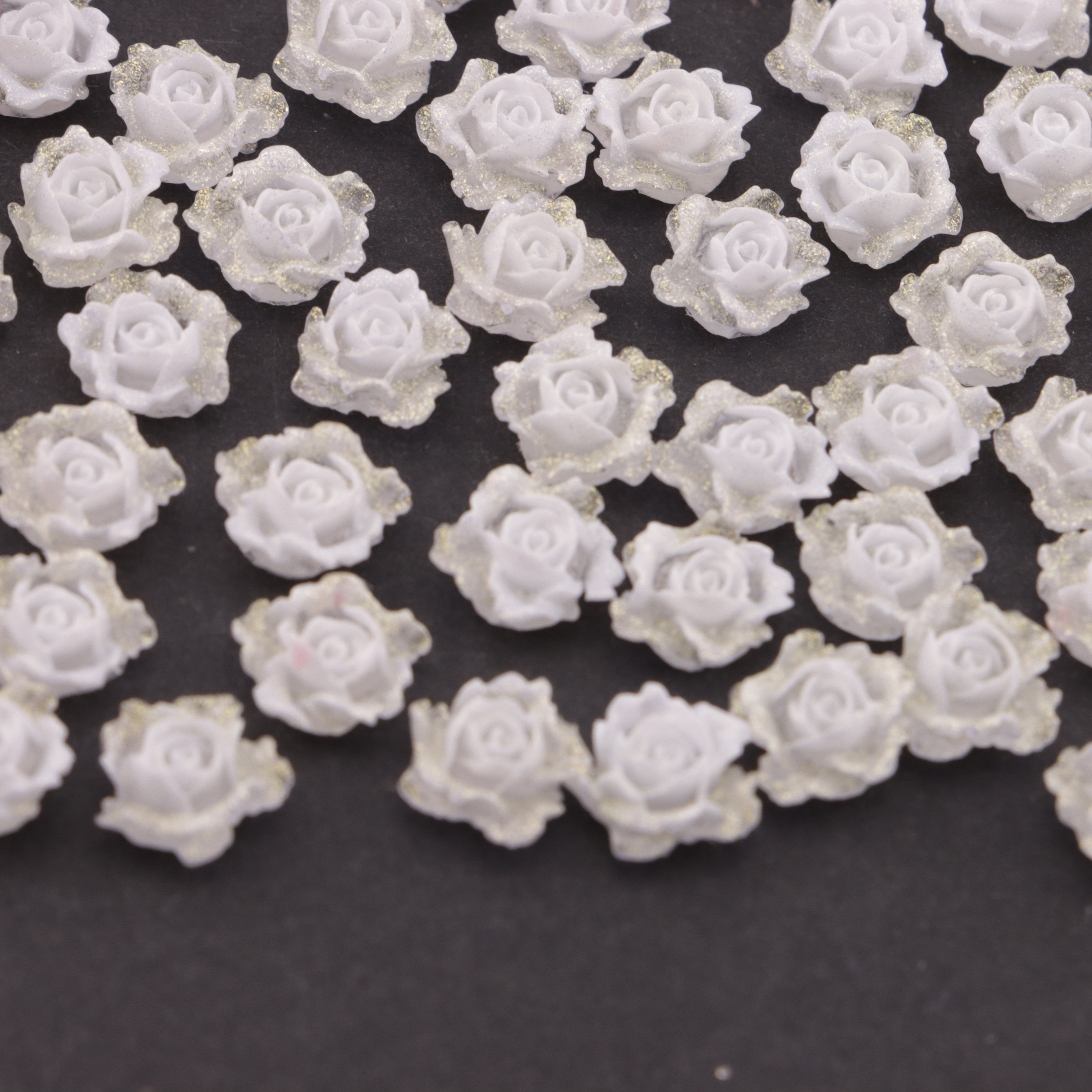 FS6144- 8mm Luminous Soft Flower Charms Night - Glow Soft Flower Patches Zoe's DIY Shop