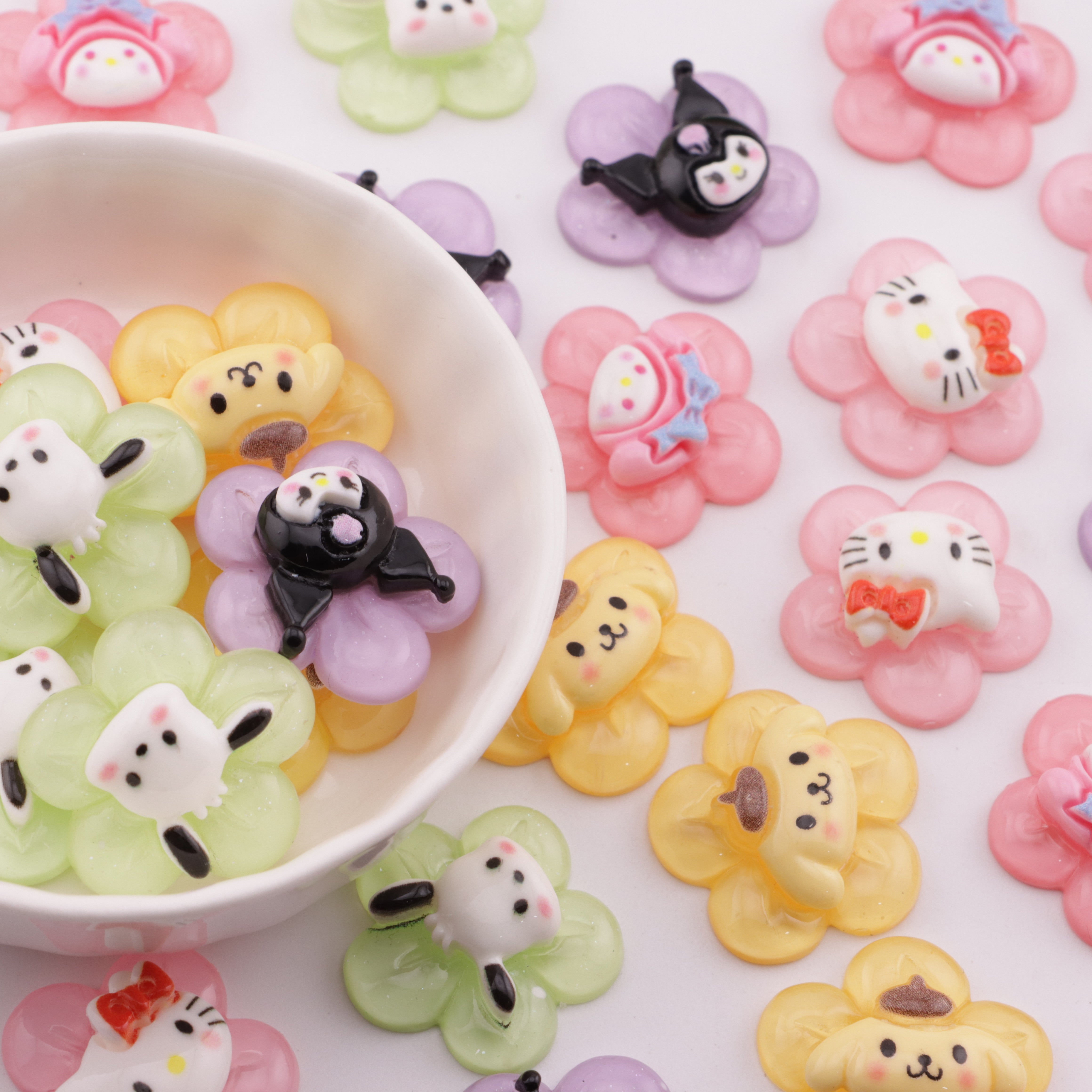 FS4222- Sanrio Flower Charms - Sanrio Flower Stickers