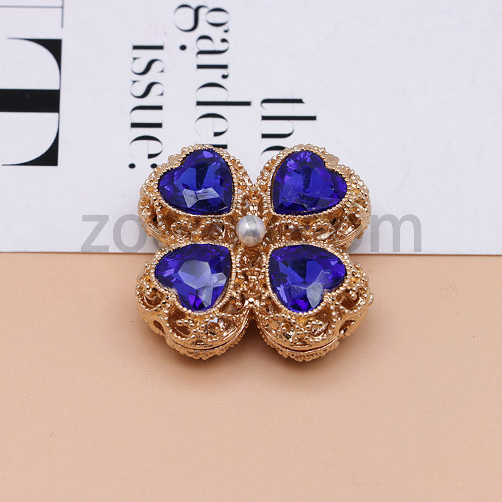 FS0953- Mixed Color Silver Clover Crystal Alloy Diamond Ball Beads Fit For Beadable Pens