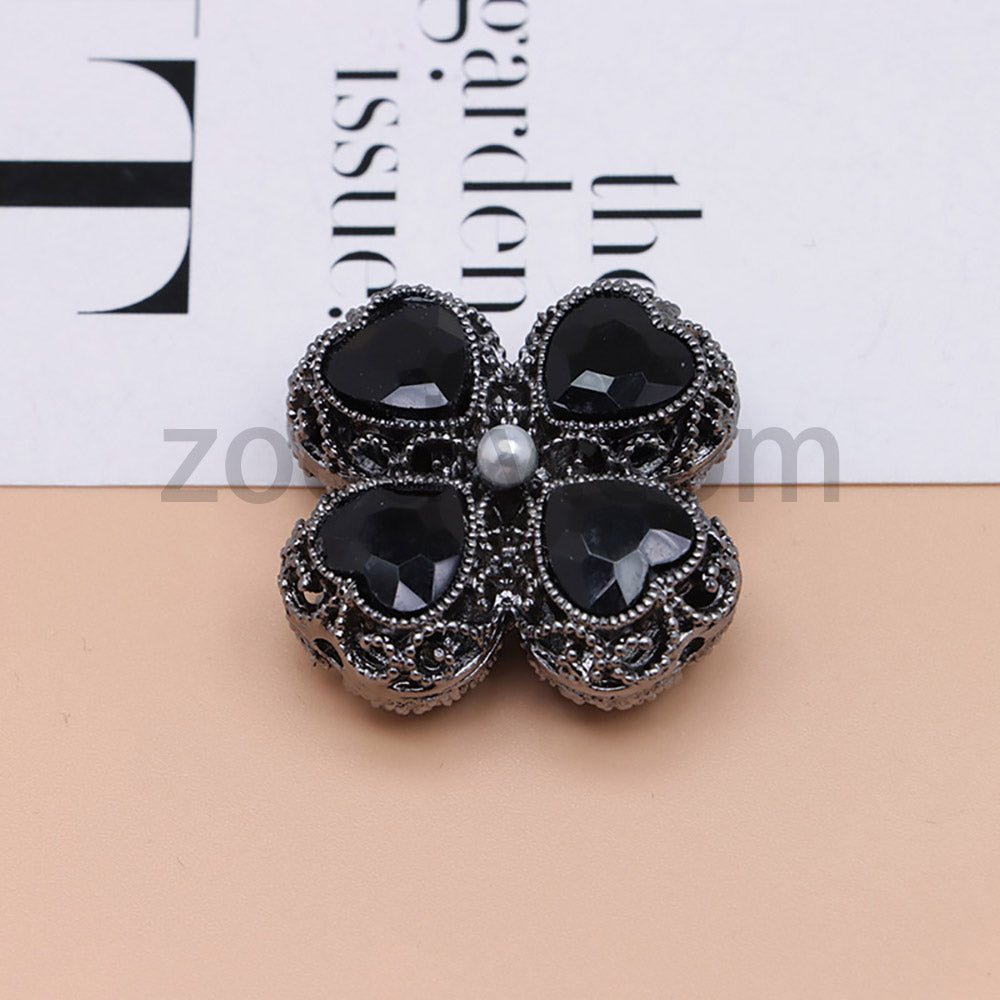 FS0953- Mixed Color Silver Clover Crystal Alloy Diamond Ball Beads Fit For Beadable Pens