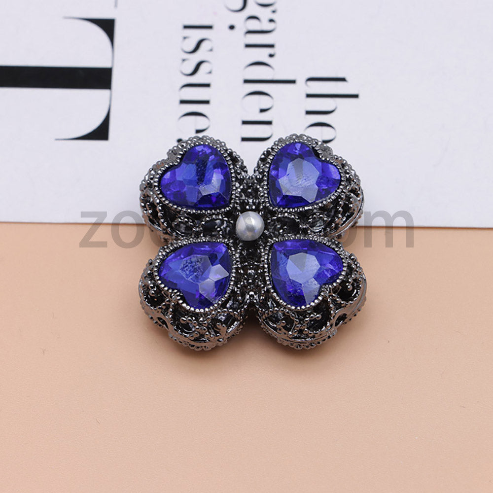 FS0953- Mixed Color Silver Clover Crystal Alloy Diamond Ball Beads Fit For Beadable Pens
