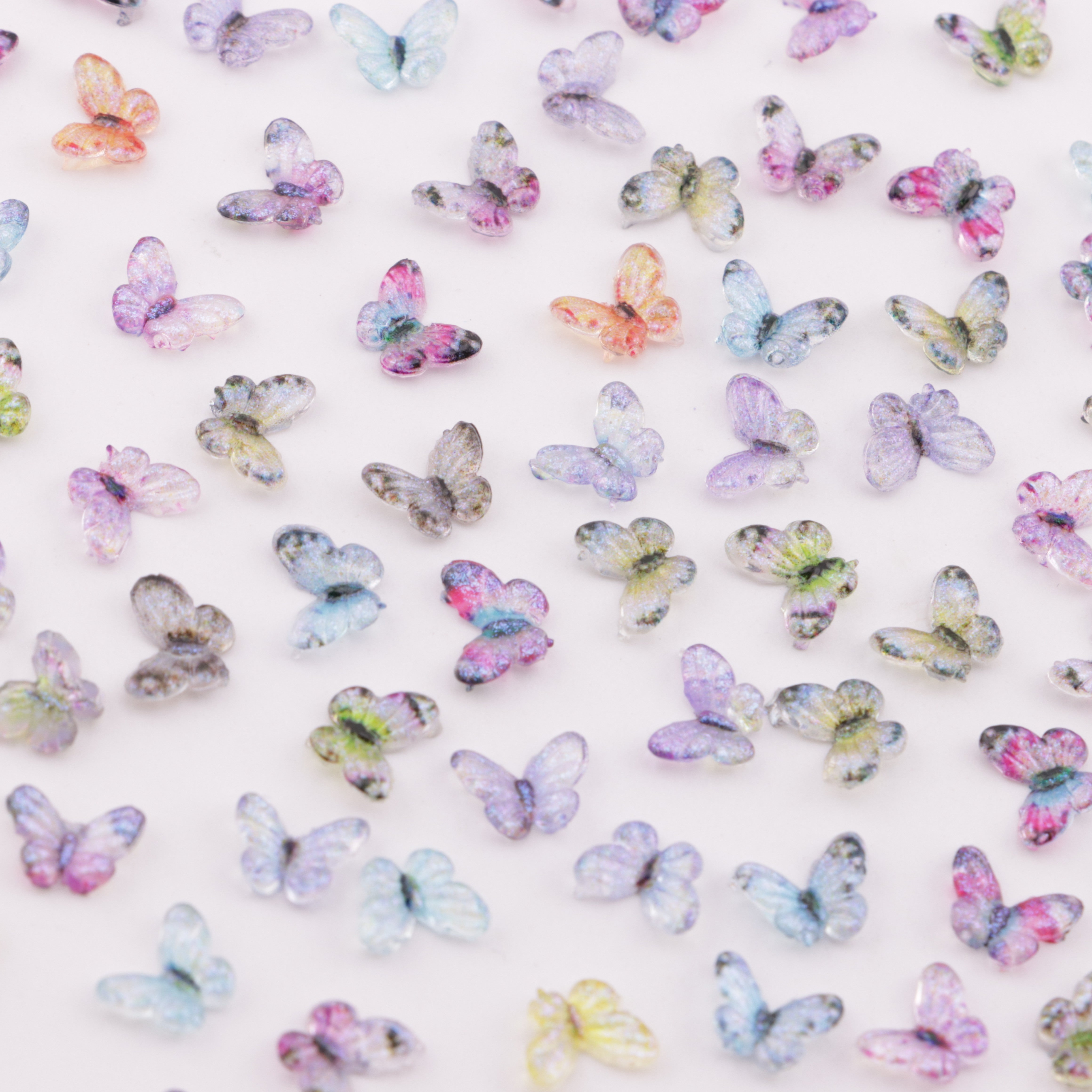 FS6172- 6×8mm Colorful Butterfly Charms Colorful Small Butterfly Patches
