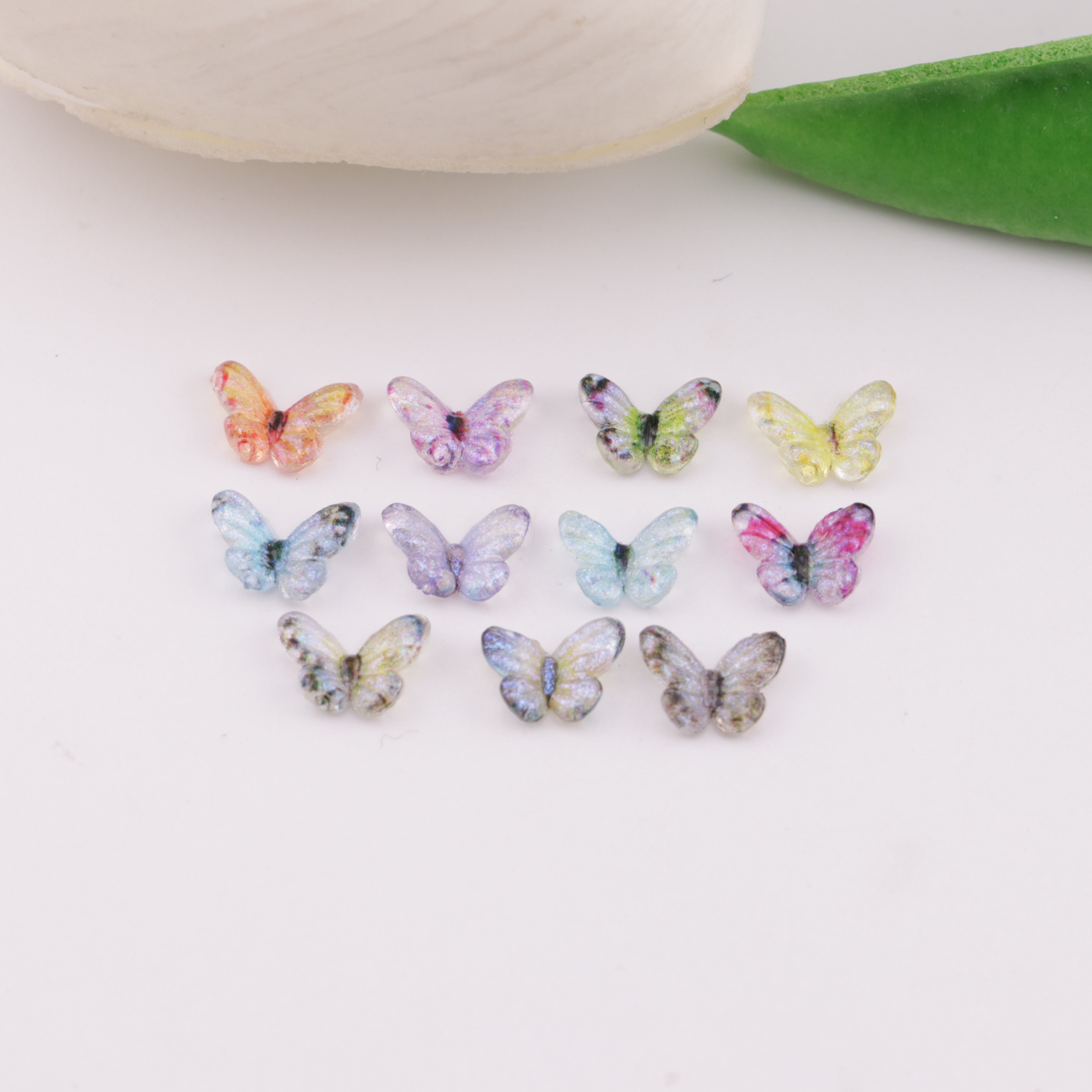 FS6172- 6×8mm Colorful Butterfly Charms Colorful Small Butterfly Patches