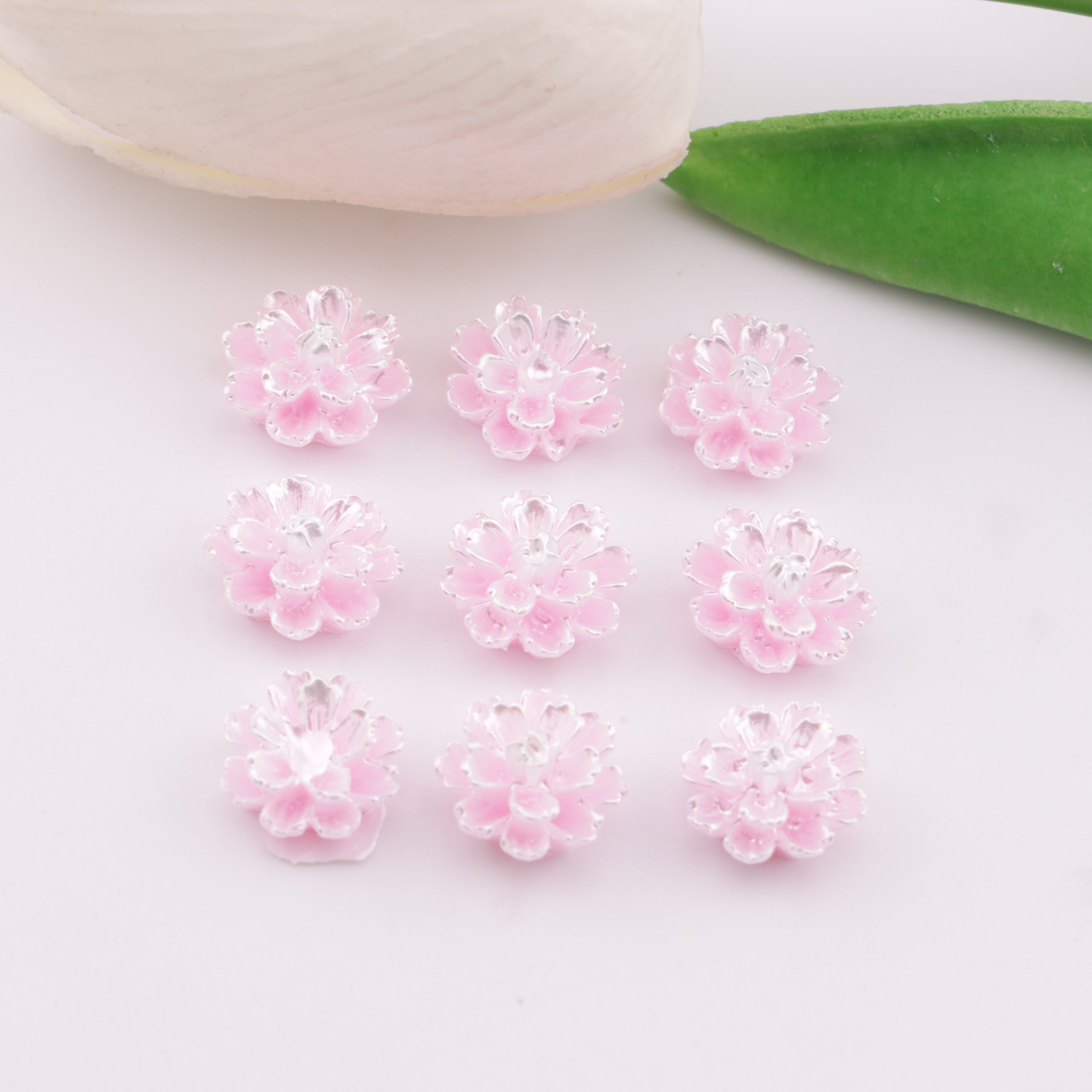 FS6162- 12mm Luminous Hibiscus Flower Charms Glow-In-The-Dark Hibiscus Flower Patches