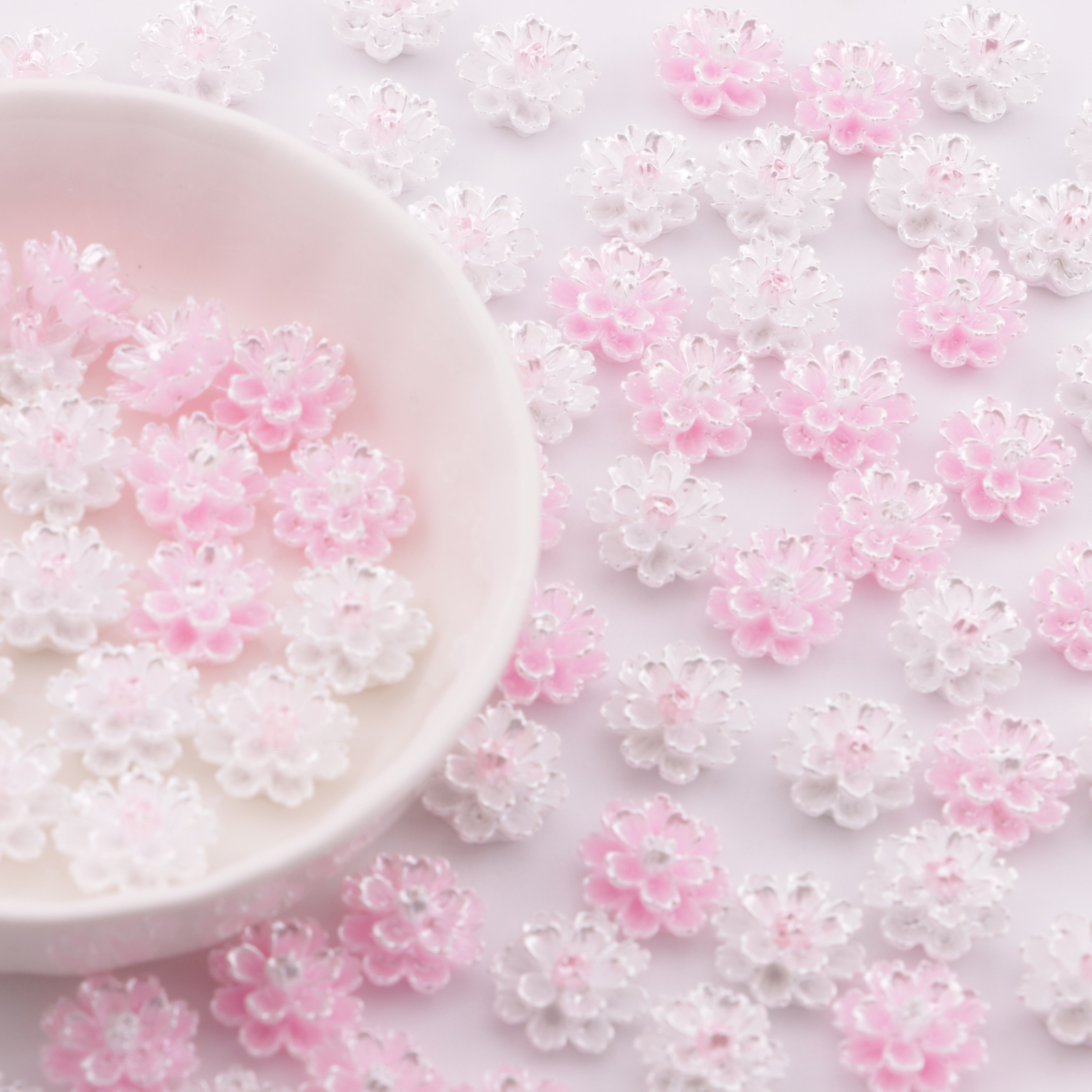 FS6162- 12mm Luminous Hibiscus Flower Charms Glow-In-The-Dark Hibiscus Flower Patches