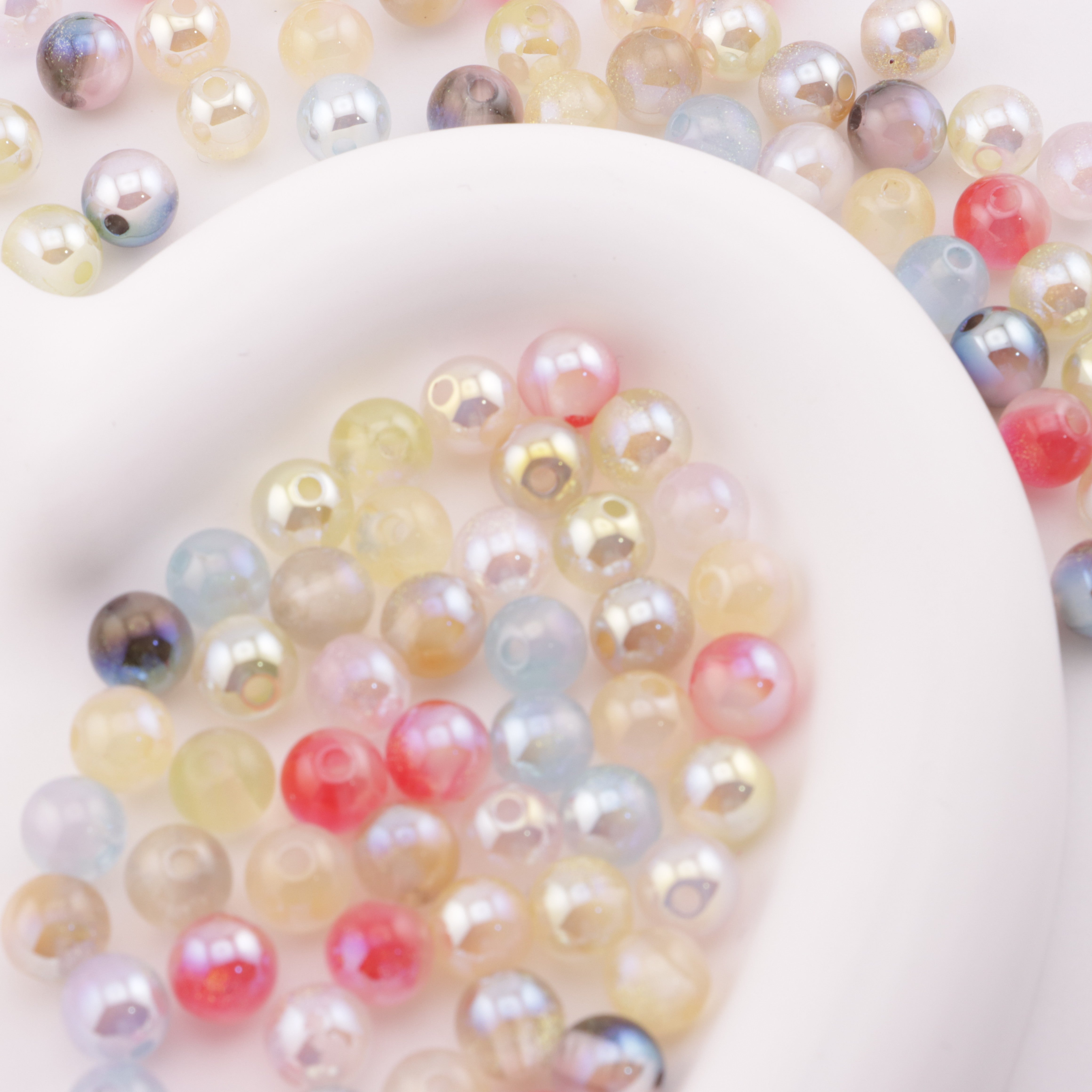 FS6185- 8mm Uv Color Changing Beads Fine Glitter Changing Beads Fit For Pen