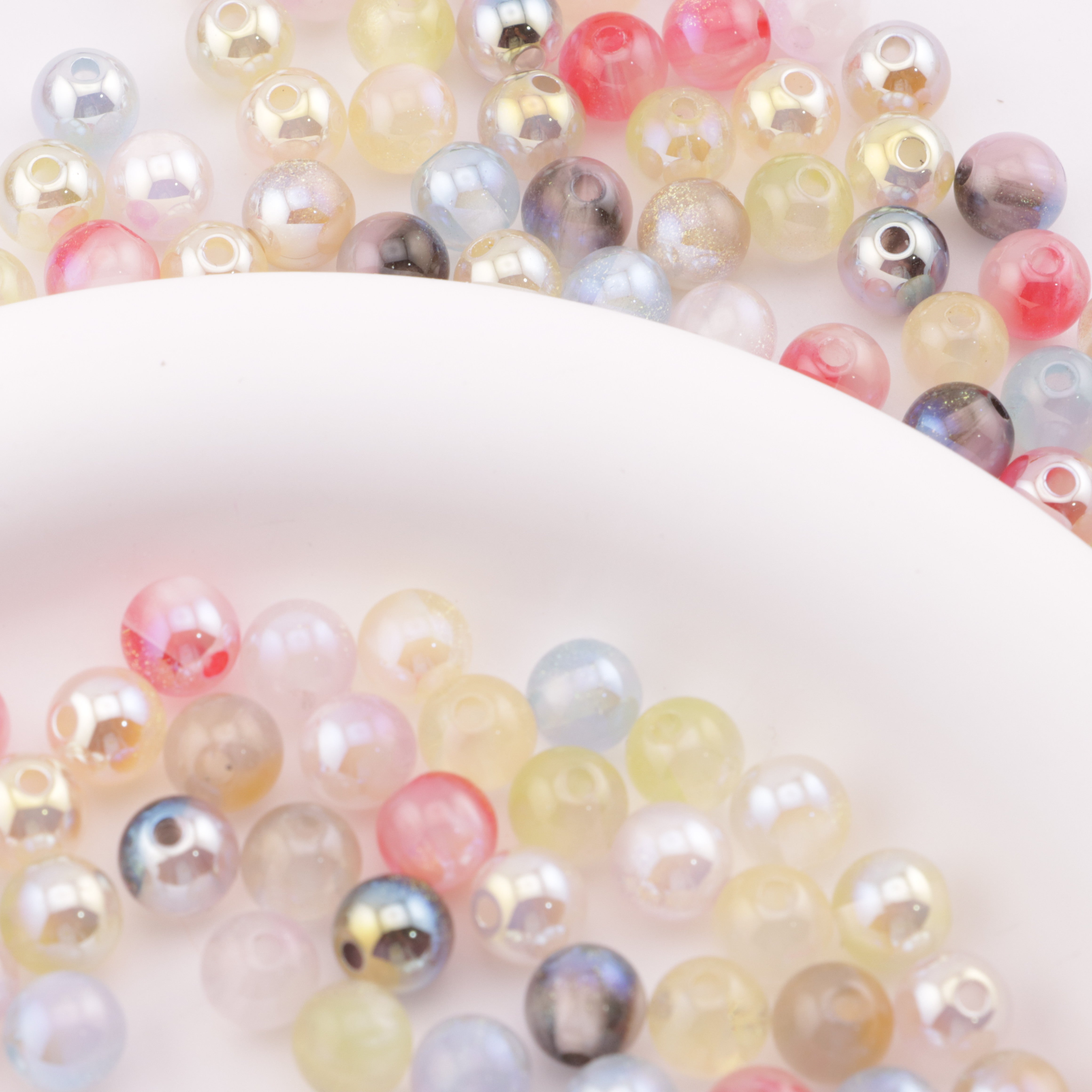 FS6185- 8mm Uv Color Changing Beads Fine Glitter Changing Beads Fit For Pen