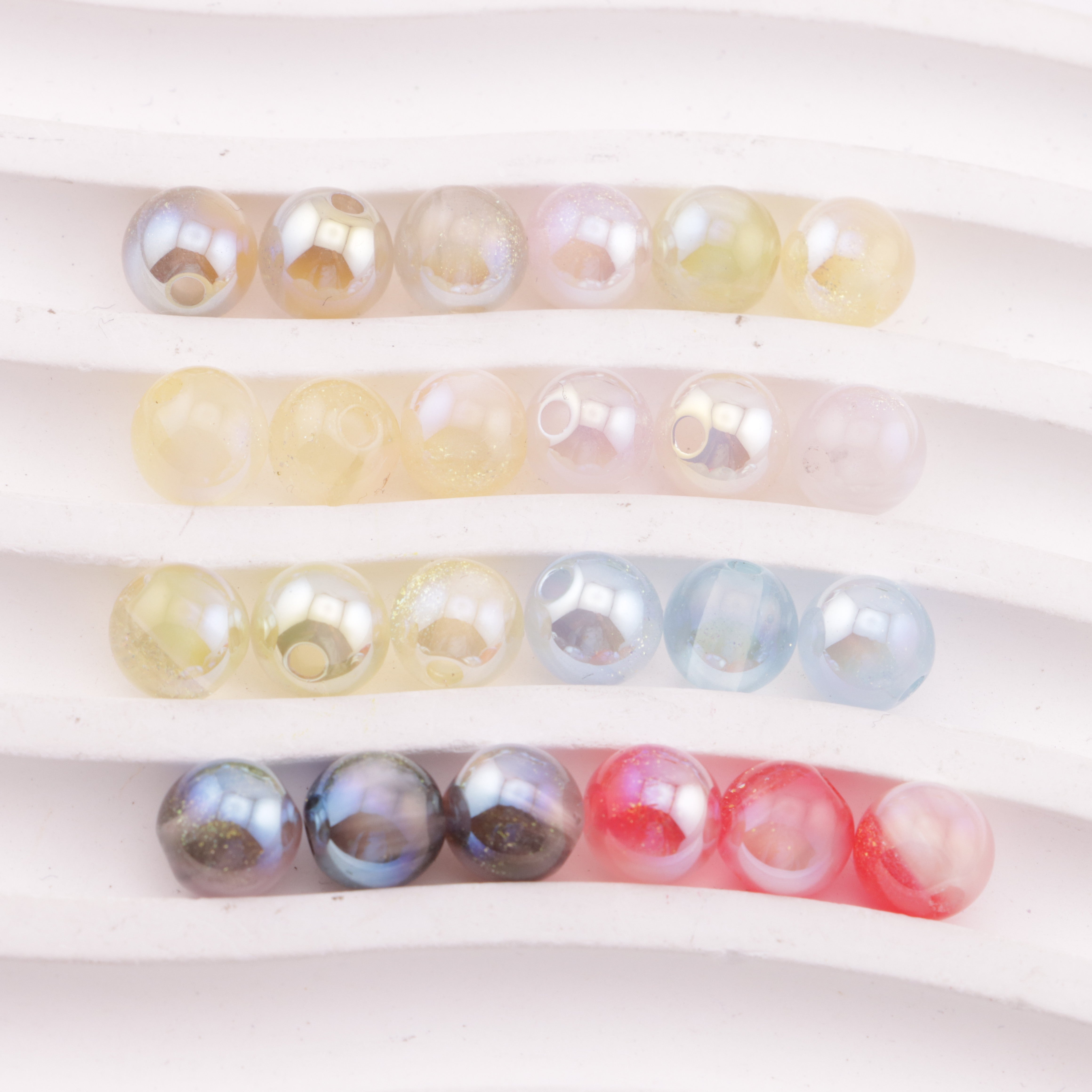 FS6185- 8mm Uv Color Changing Beads Fine Glitter Changing Beads Fit For Pen