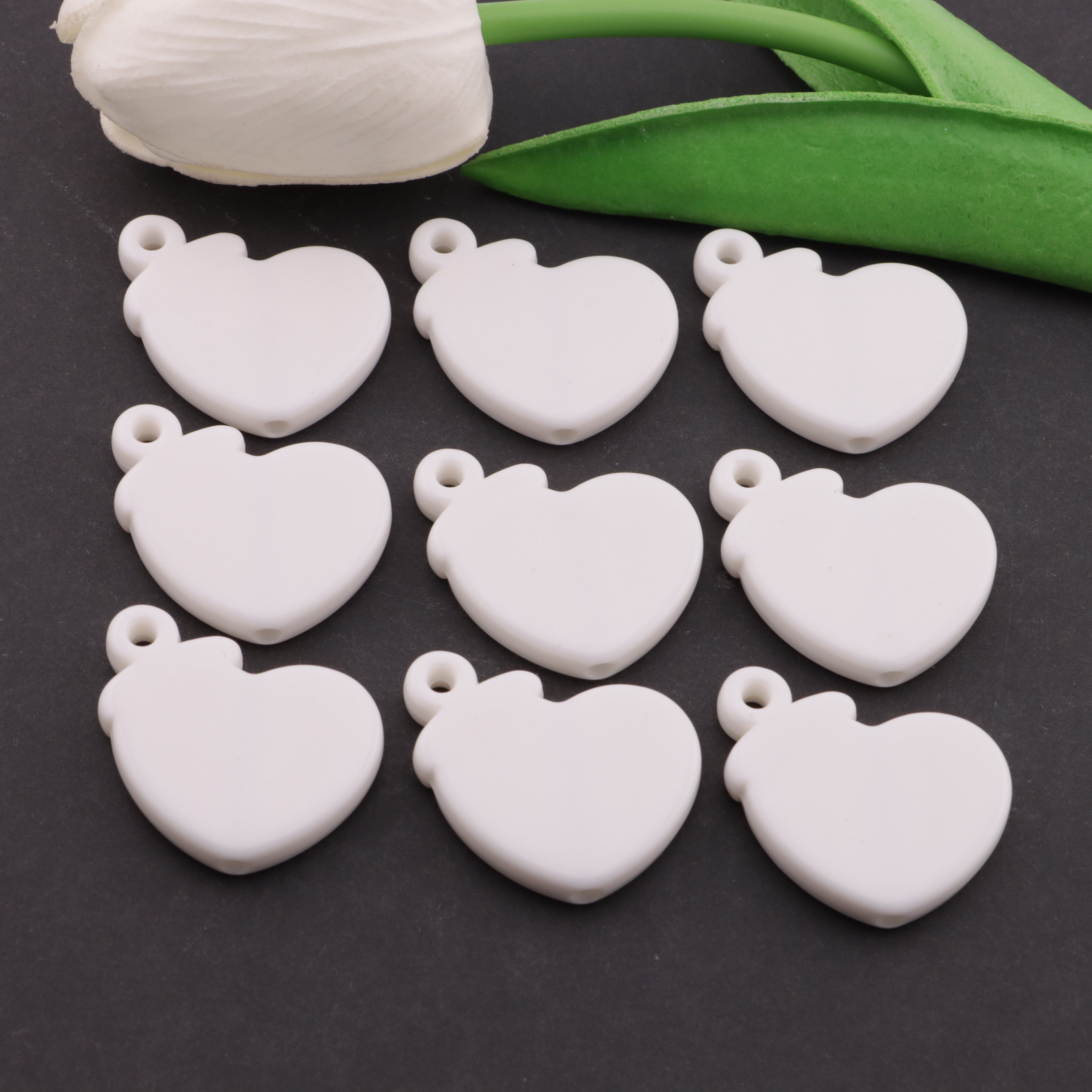 FS6181- Beads Based Beads With Charms Hole Heart-Shaped Hanging Hole Bottom Beads