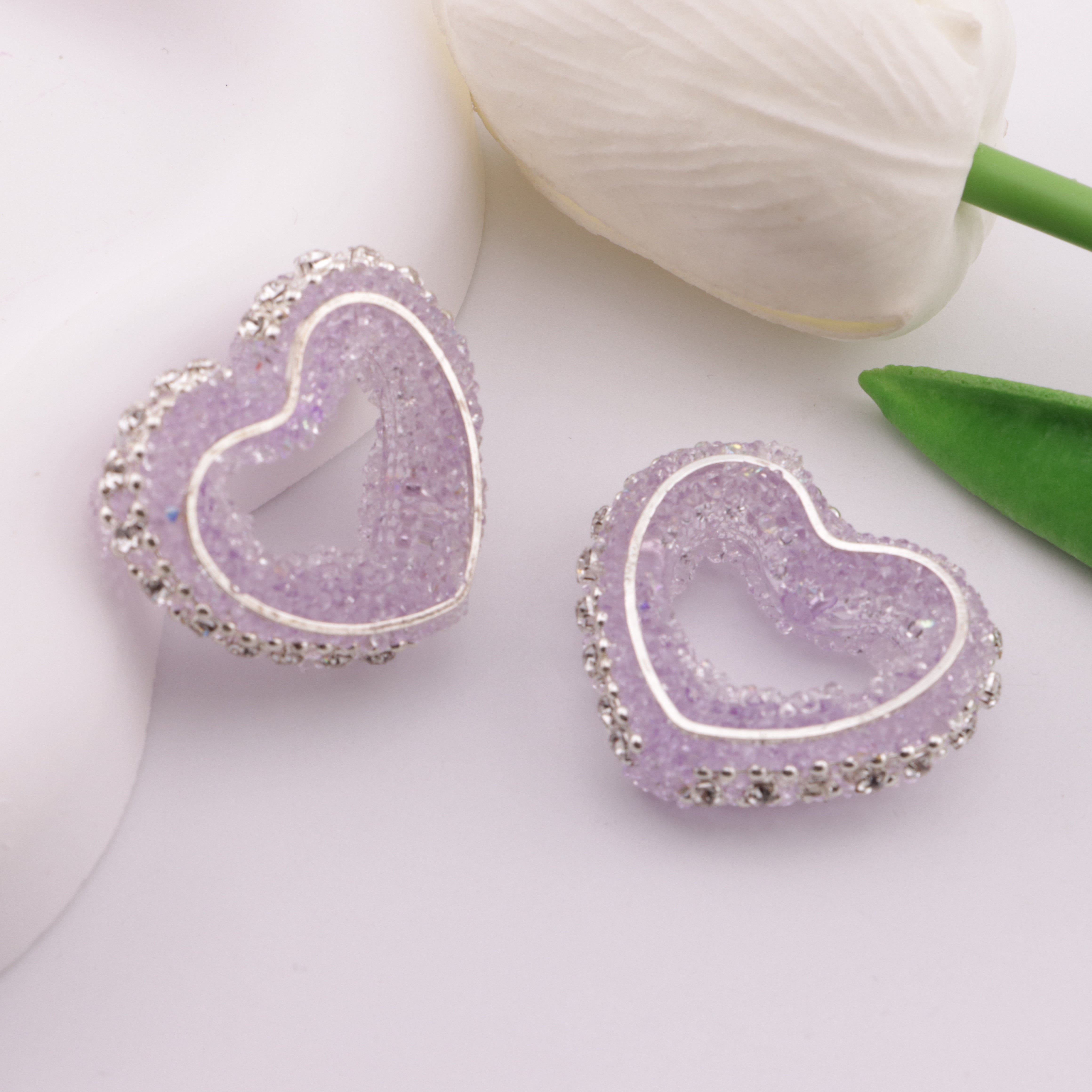FS6233- 28×32Mm Heart-Shaped Granulated Sugar Frame