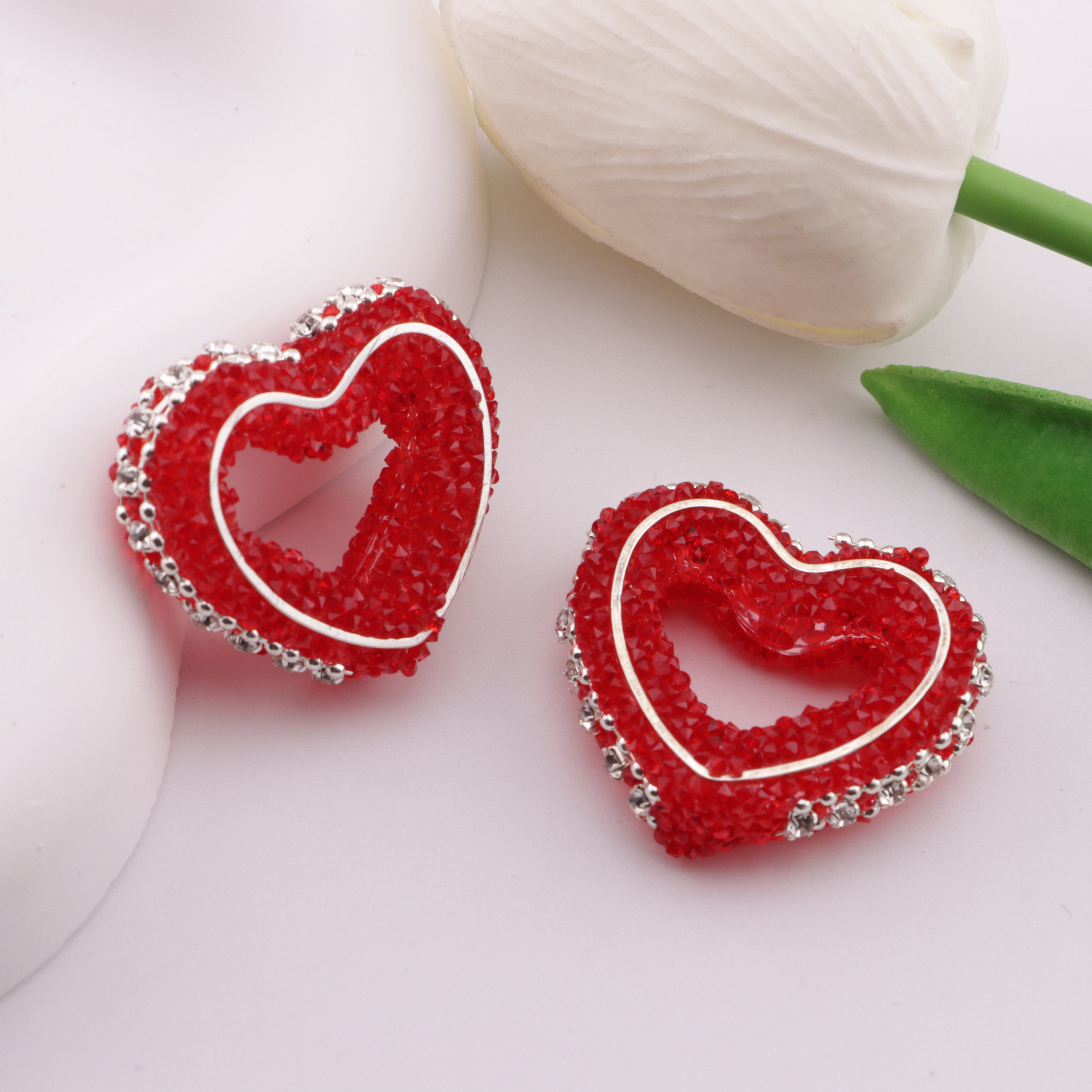 FS6233- 28×32Mm Heart-Shaped Granulated Sugar Frame