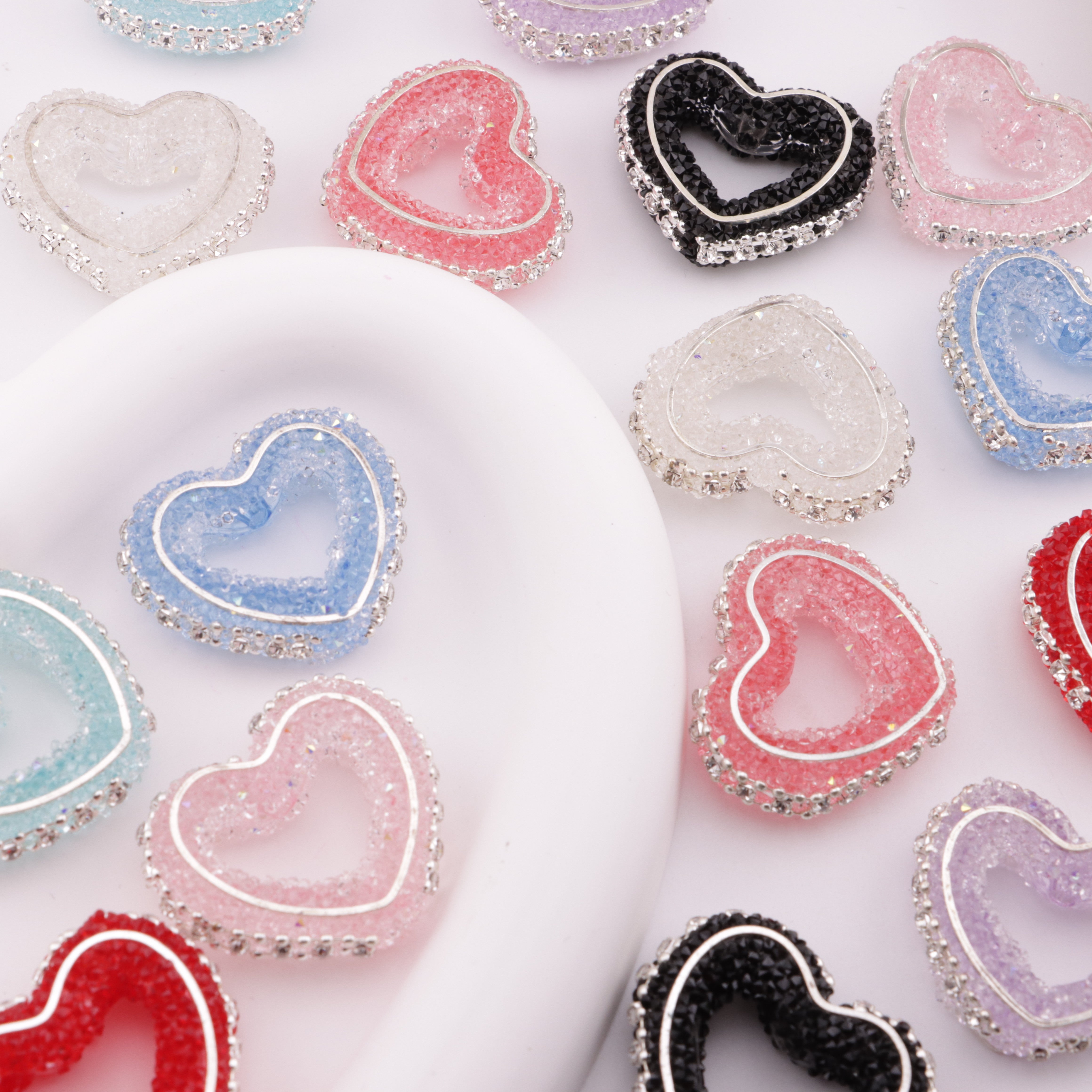 FS6233- 28×32Mm Heart-Shaped Granulated Sugar Frame