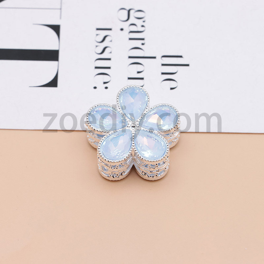 FS1642-25MM Mocha Diamond Flower Metal Beads Fit For Beadable Pen