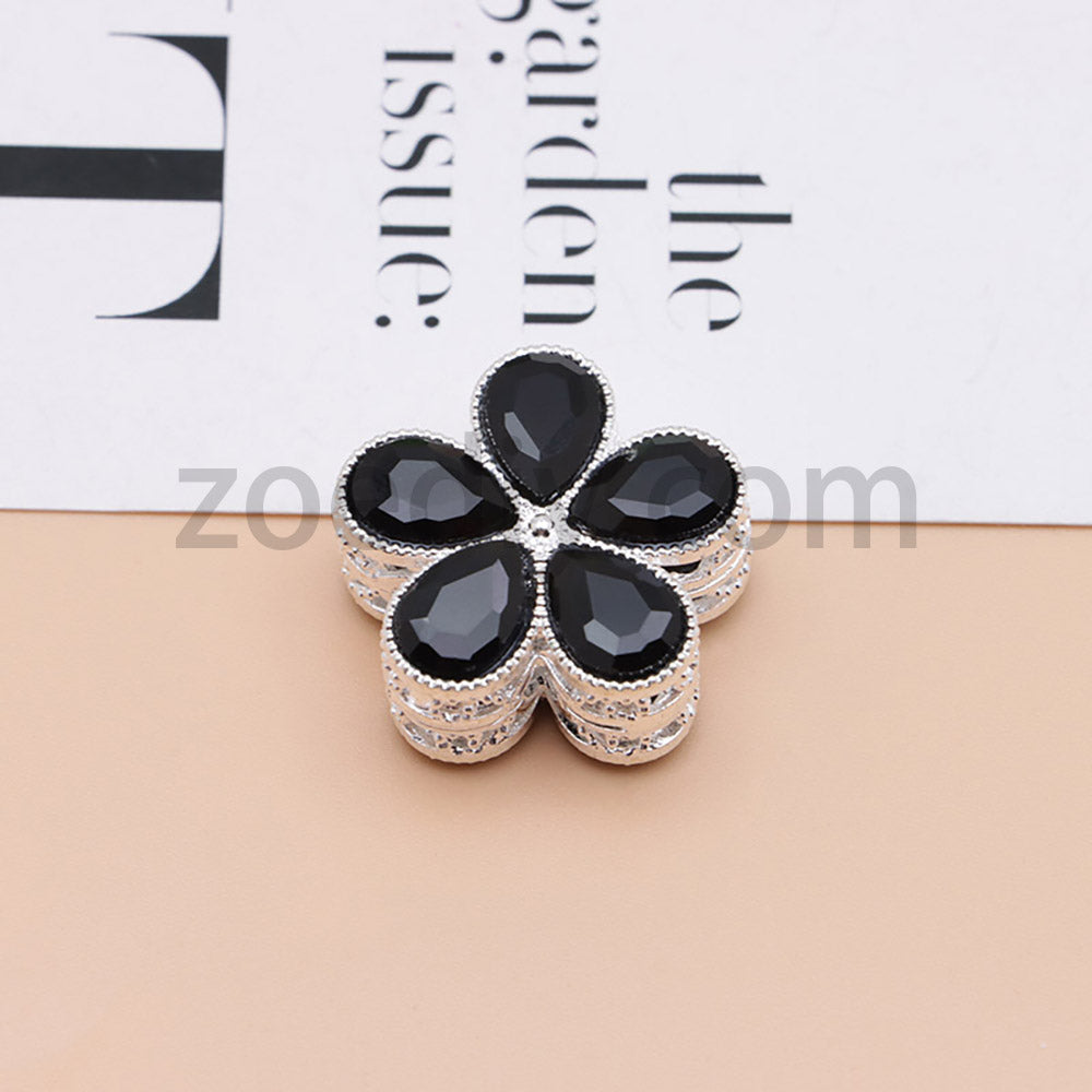 FS1642-25MM Mocha Diamond Flower Metal Beads Fit For Beadable Pen