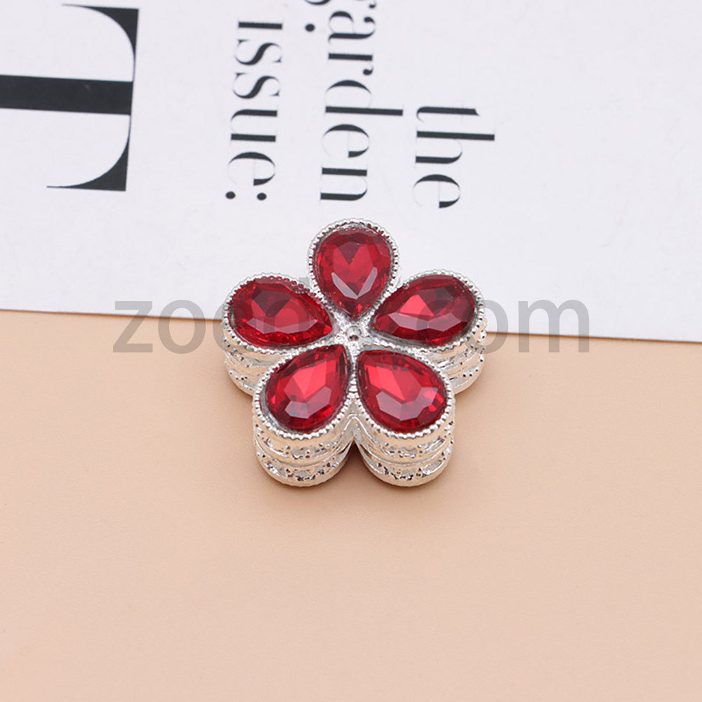 FS1642-25MM Mocha Diamond Flower Metal Beads Fit For Beadable Pen